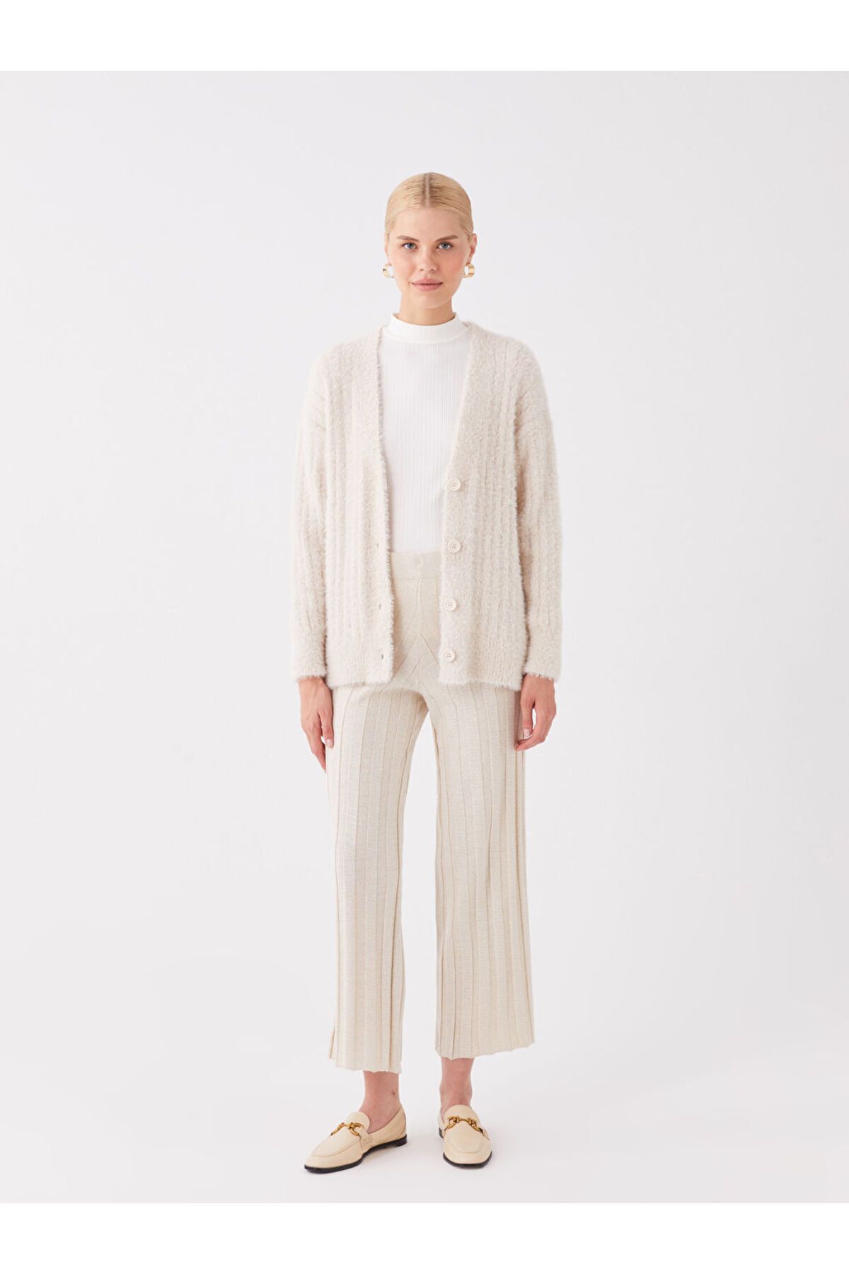 LC Waikiki-Pantaloni largi LCW Modest pentru femei, cu talie elastică 2