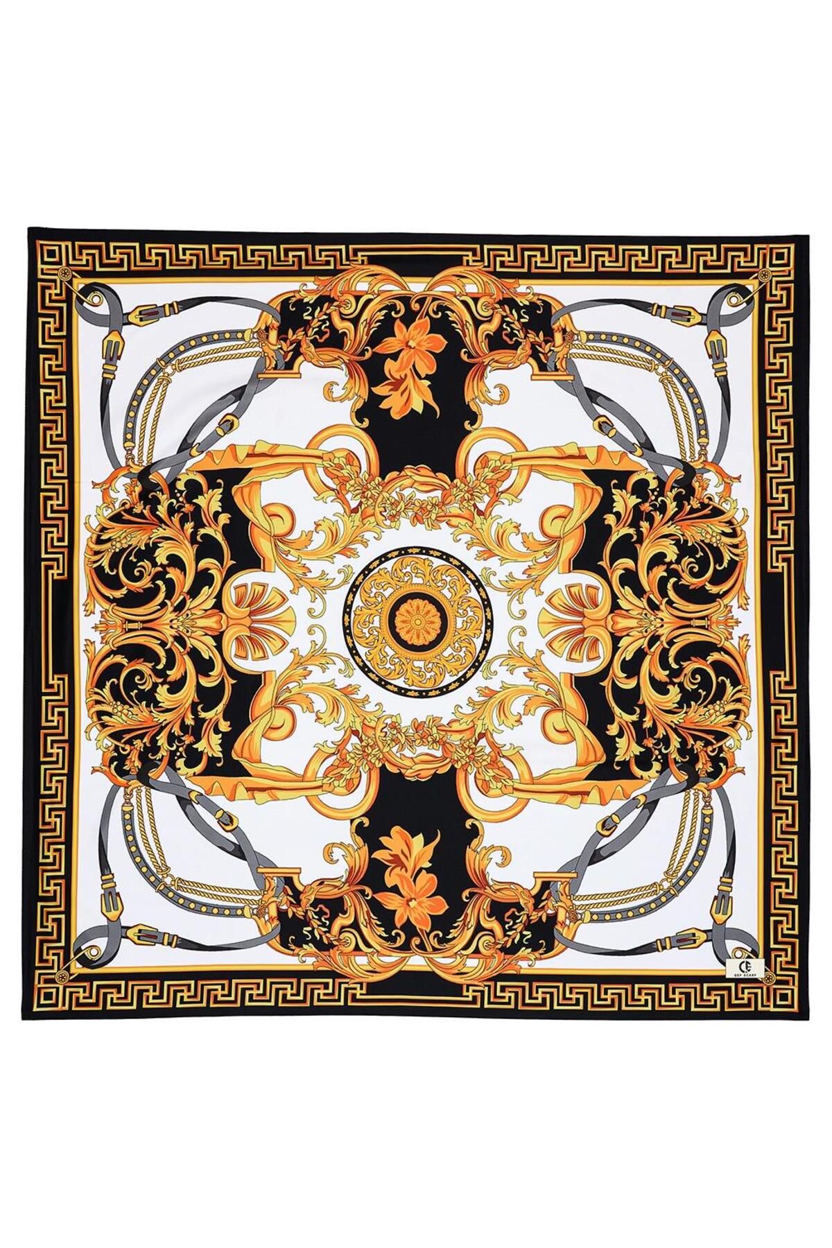 Qef-Silk Patterned Twill Scarf - Ema 7
