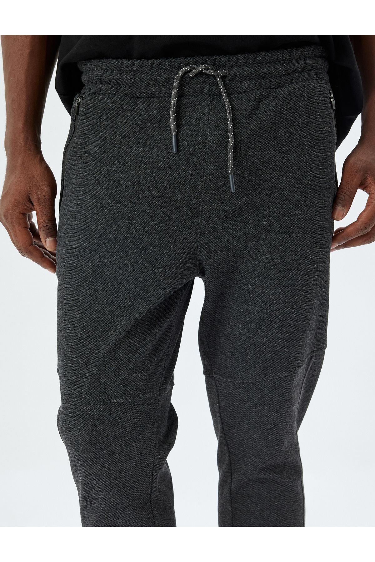 Koton-Αθλητική φούτερ από βαμβακερό μείγμα - Jogger Waist, τσέπες με λεπτομέρεια ραφής με κορδόνια 5