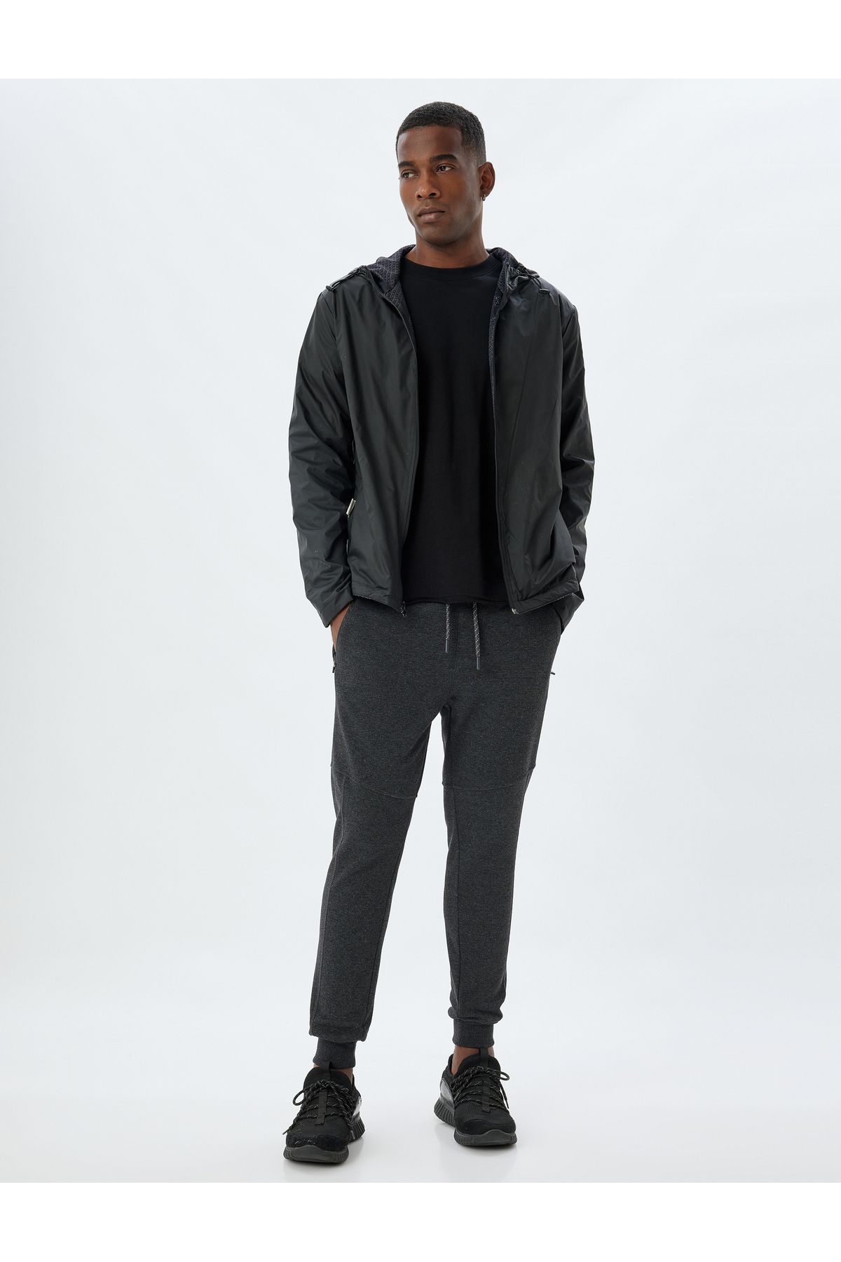 Koton-Αθλητική φούτερ από βαμβακερό μείγμα - Jogger Waist, τσέπες με λεπτομέρεια ραφής με κορδόνια 2