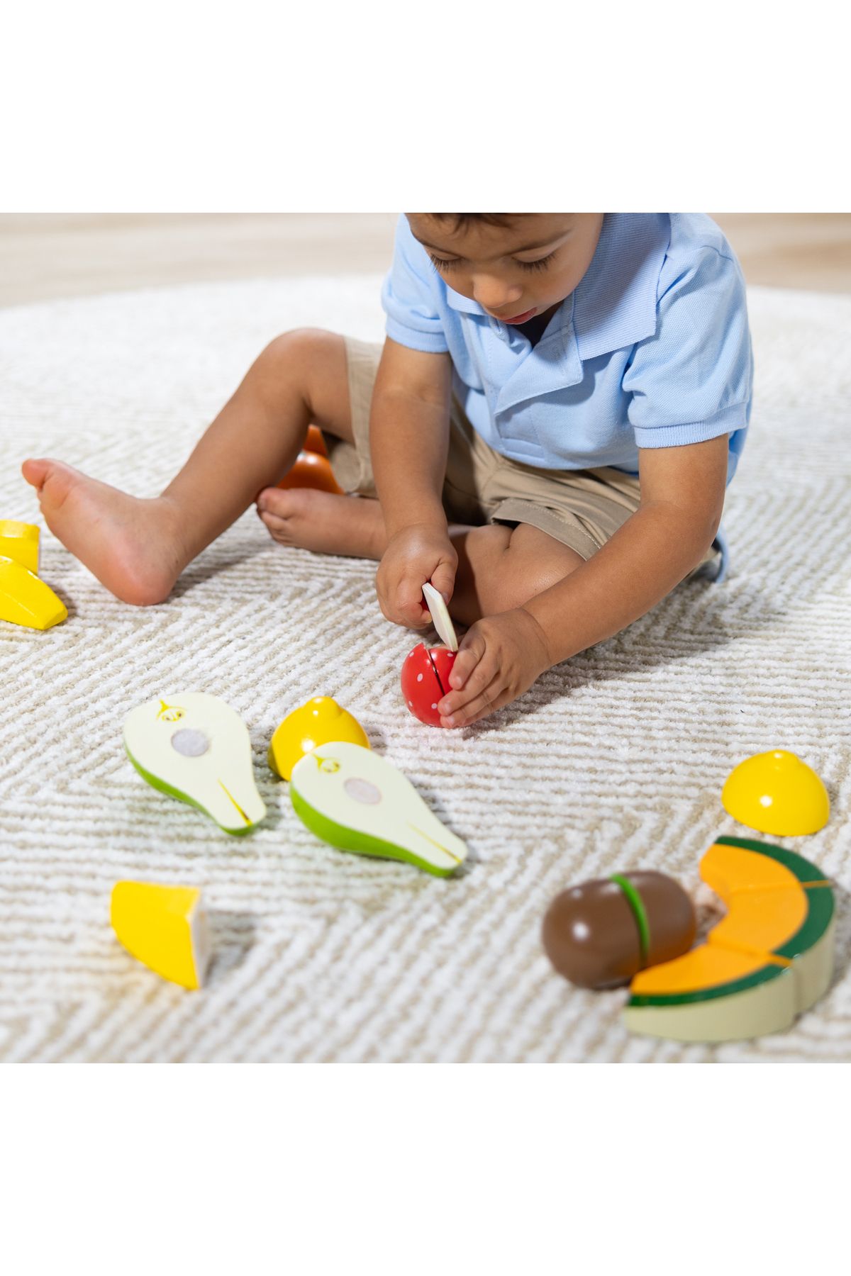 اسباب بازی های چوبی آبی Melissa Doug میوه چوب kes ayna Melissa & Doug
