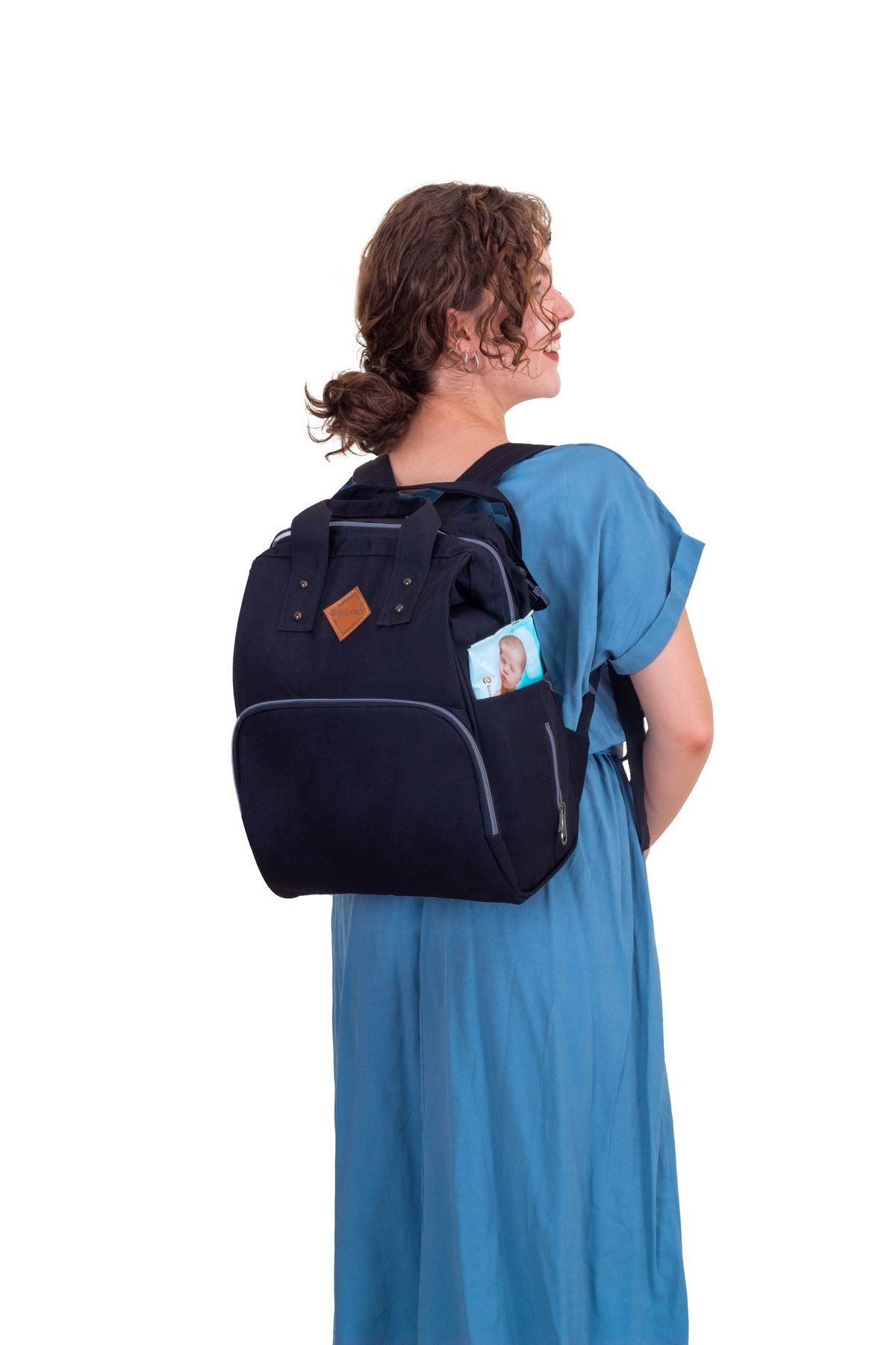 Köşe Mağaza Anne Bebek Bakım Sırt Çantası Biberon Termoslu Sıvı Geçirmez fotoğrafı 4 (önizleme)