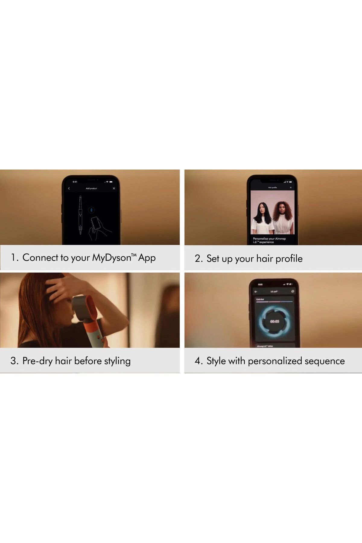 DYSON-Airwrap I.D. Bluetooth Sheet Rubbing and Drying Kit Special Series with Strawberry Bronze Gift 4