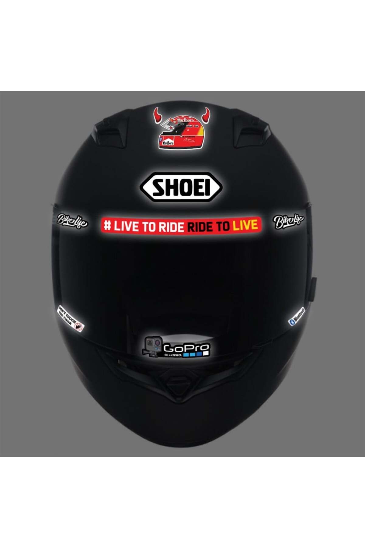 Redline Grafik Motorsiklet Kask Sticker Seti Reflektif Parlama Özellikli