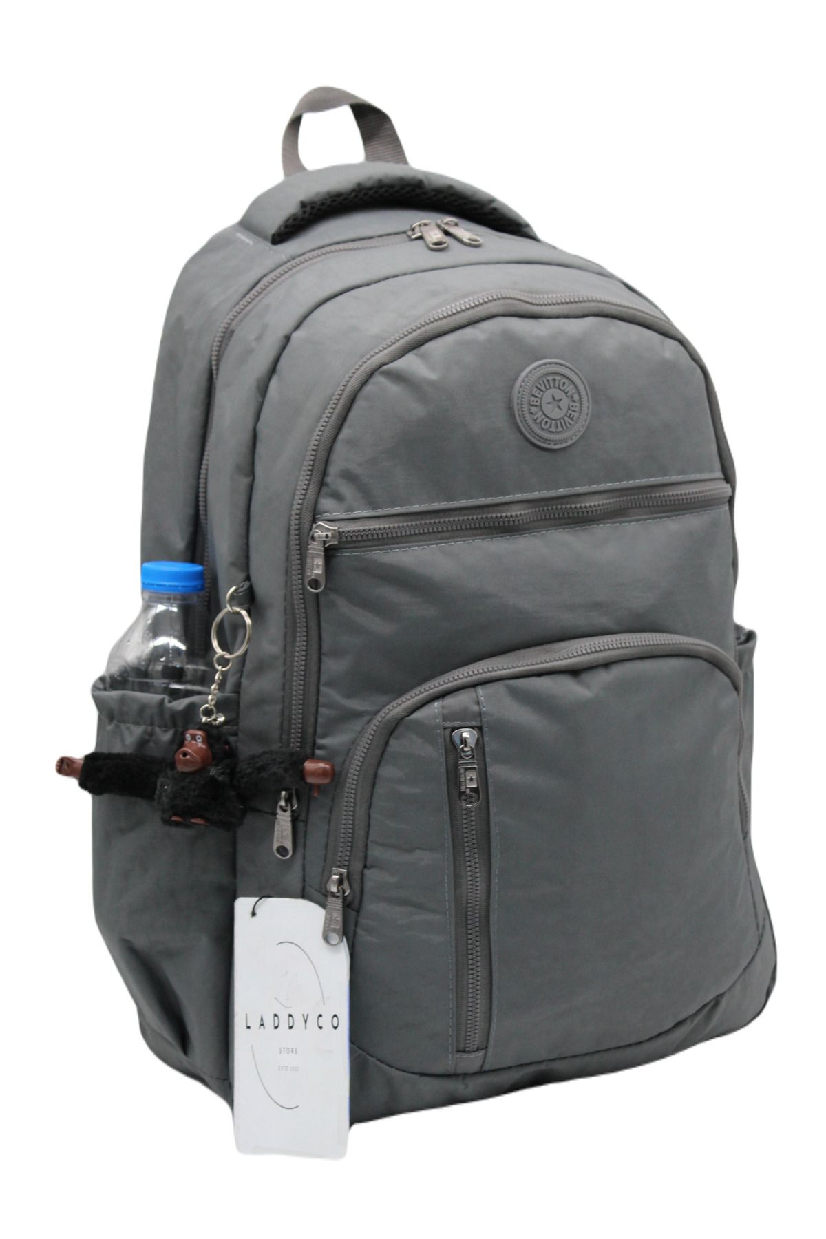 Bevitton-1700 Model Waterproof Gray Schoolbag - Multi-Compartment Casual Backpack 1