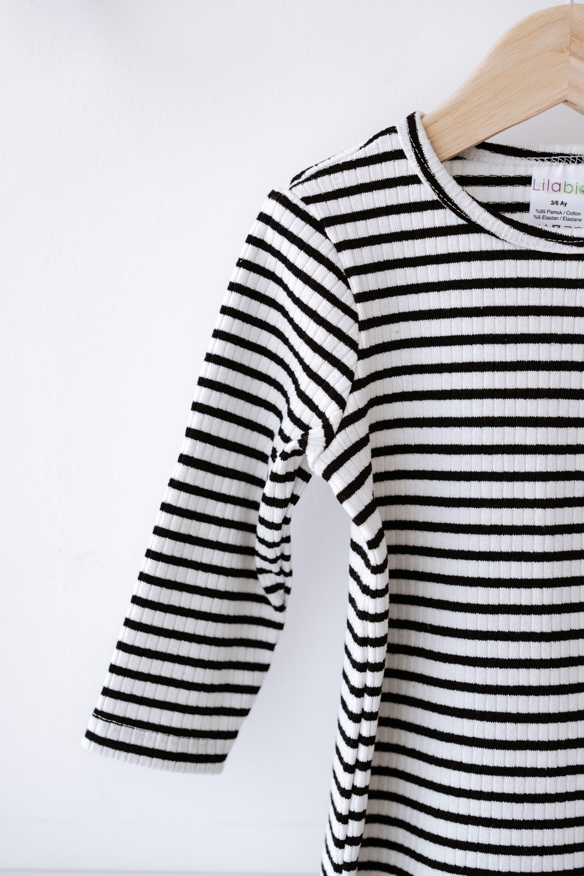 Lilabio %100 Pamuk Uzun Kollu Altdan Çıtçıtlı Bebek Tulum fotoğrafı 5 (önizleme)