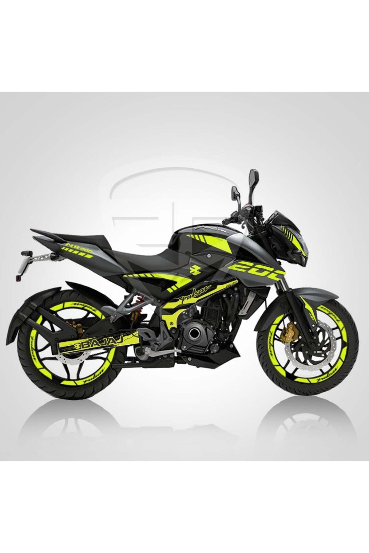 Redline Grafik Bajaj Pulsar 200 Ns Full Sticker Set Custom Florasan Sarı