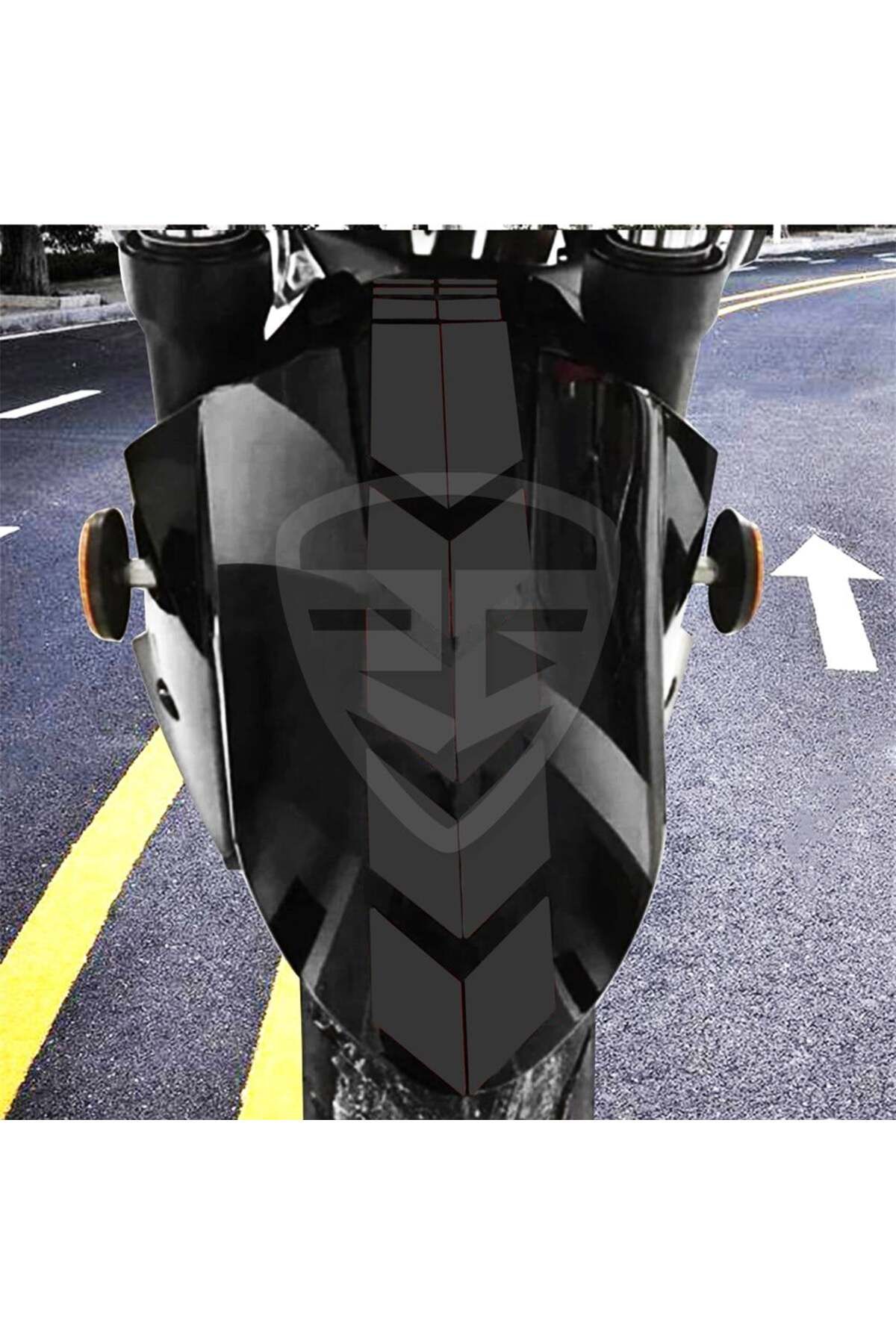 Redline Grafik Motosiklet Çamurluk Sticker Siyah