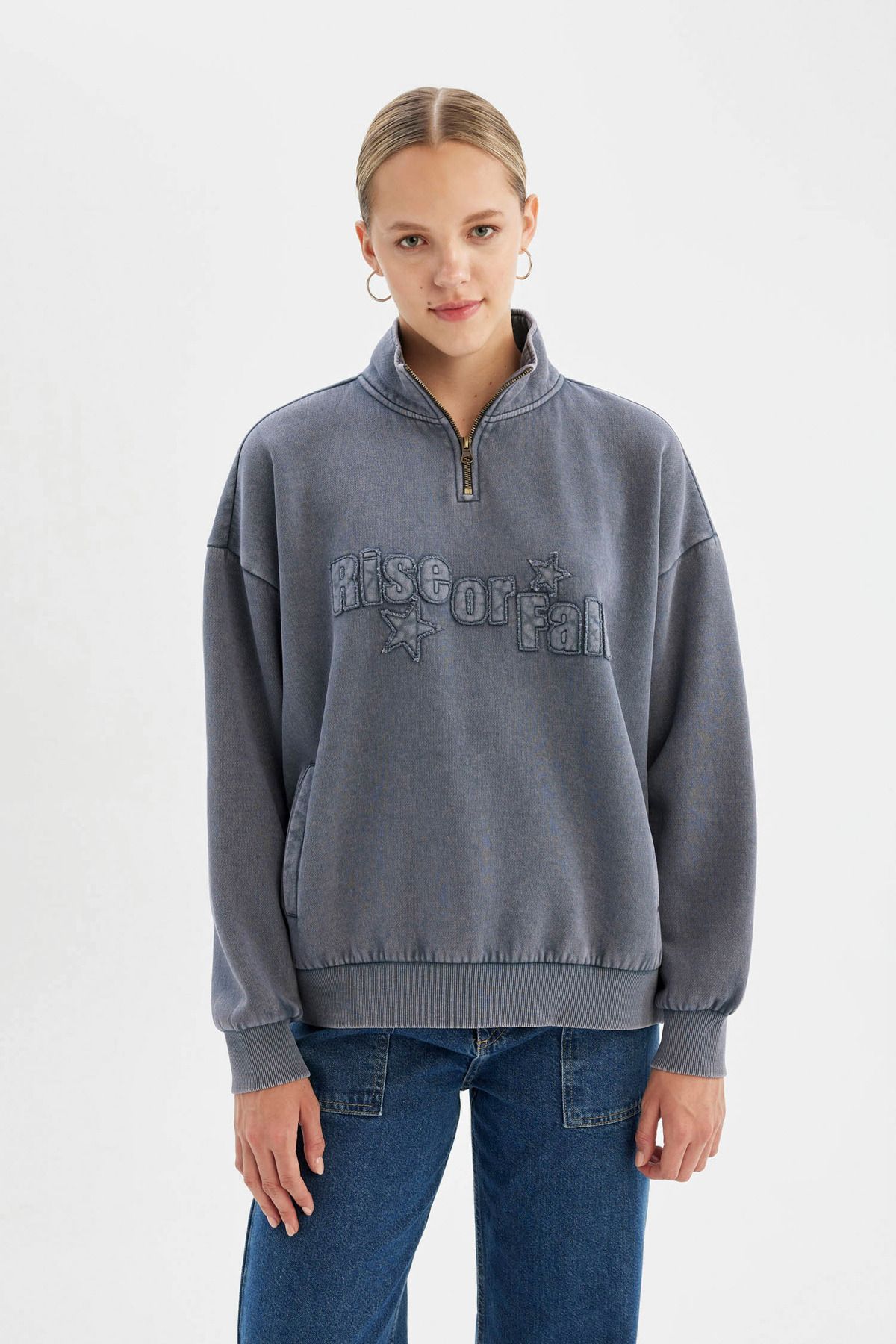 DeFacto-Sweatshirt - Grau - Loose 2