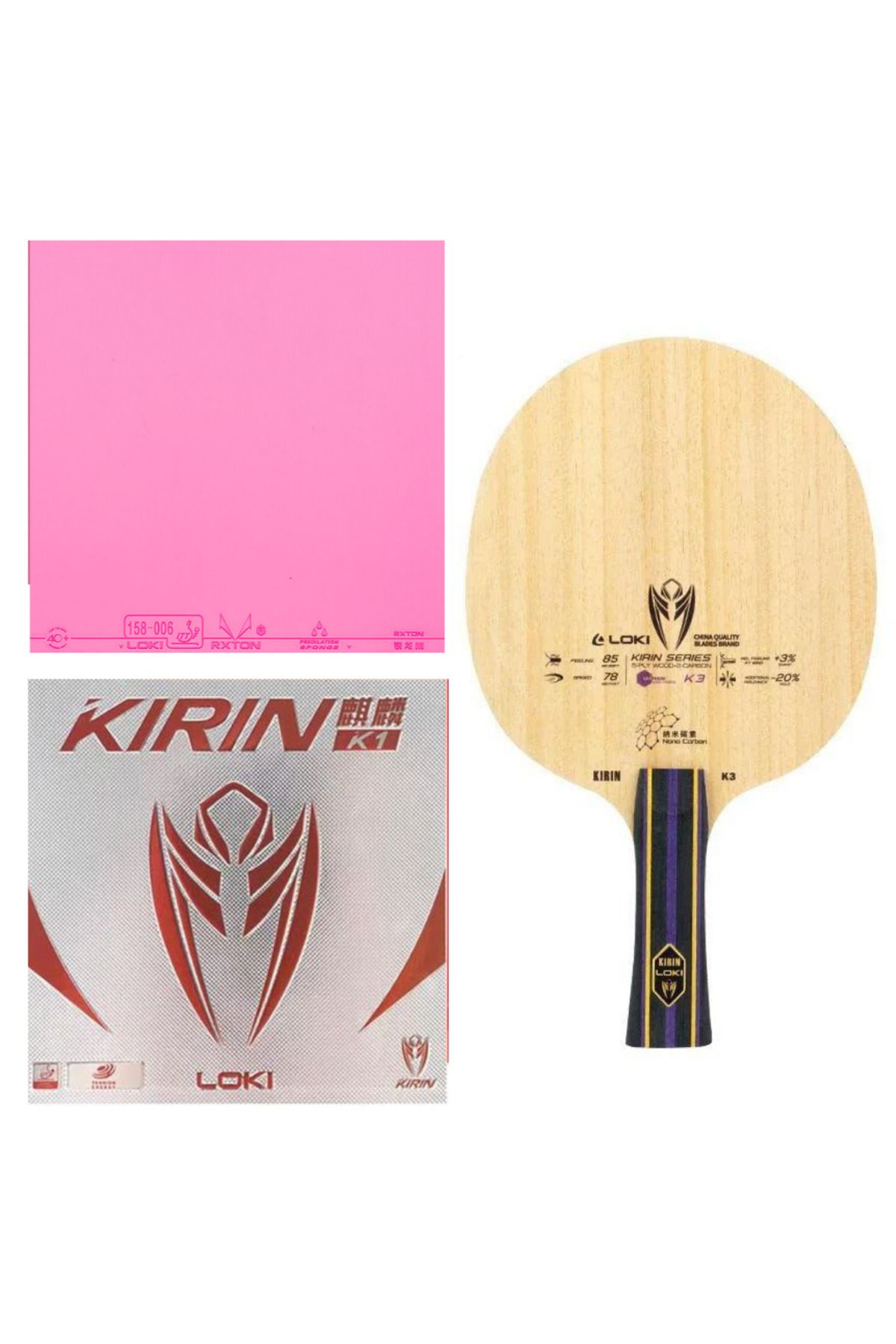 LOKİ-Pink Kirin Professional Combo Racket 1