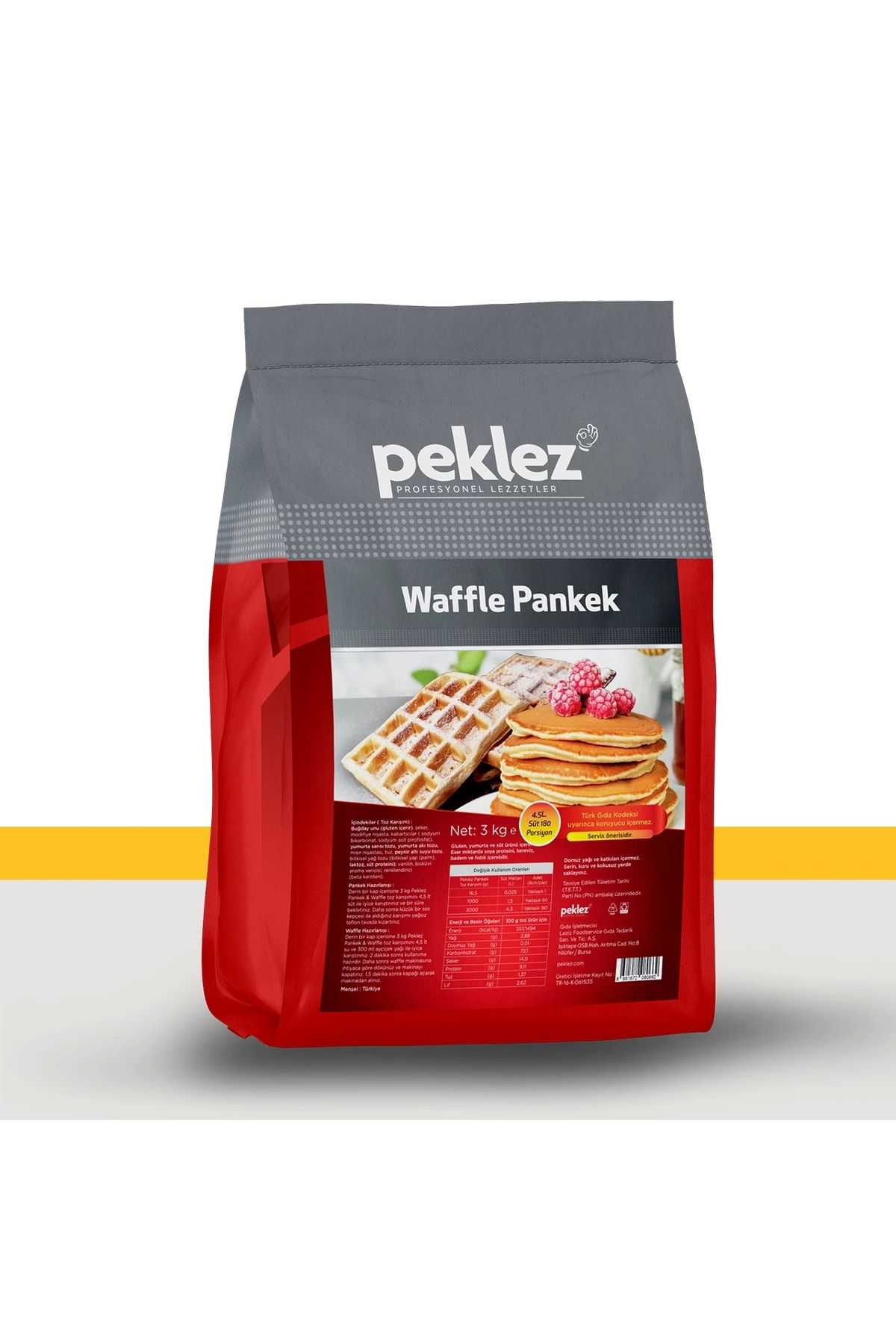 PEKLEZ Waffle Pankek 3 Kg