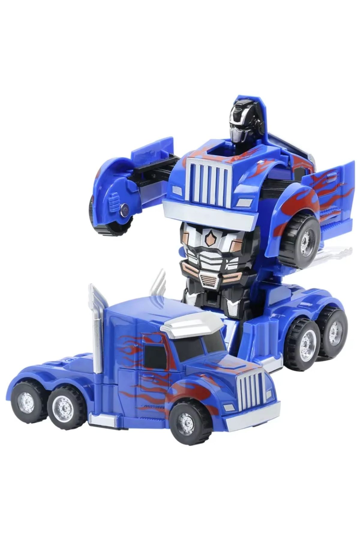 TUENGİ STORE-Optimus Prime One-Button Robot Transforming Truck Toy 2