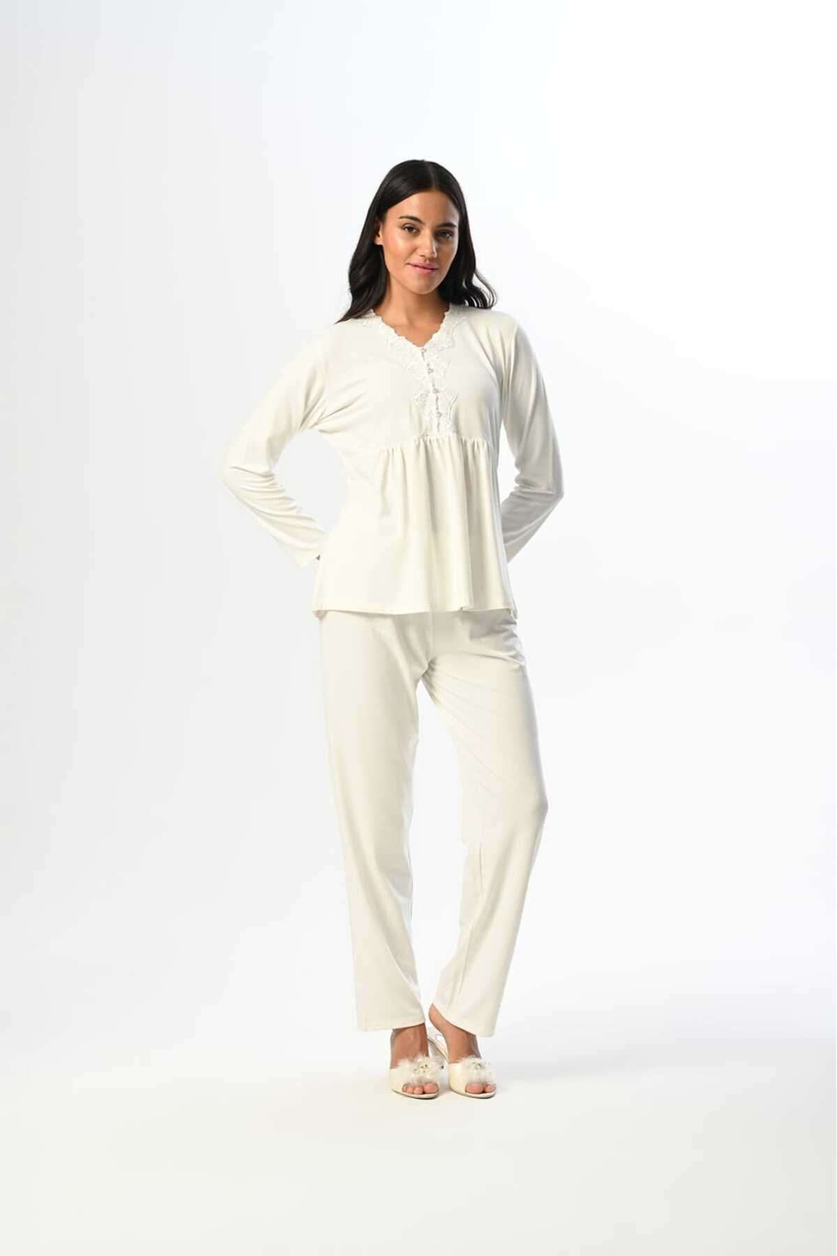 Marilyn Club-Long Sleeve Women's Pajamas Set with Dressing Gown Set of 3 2