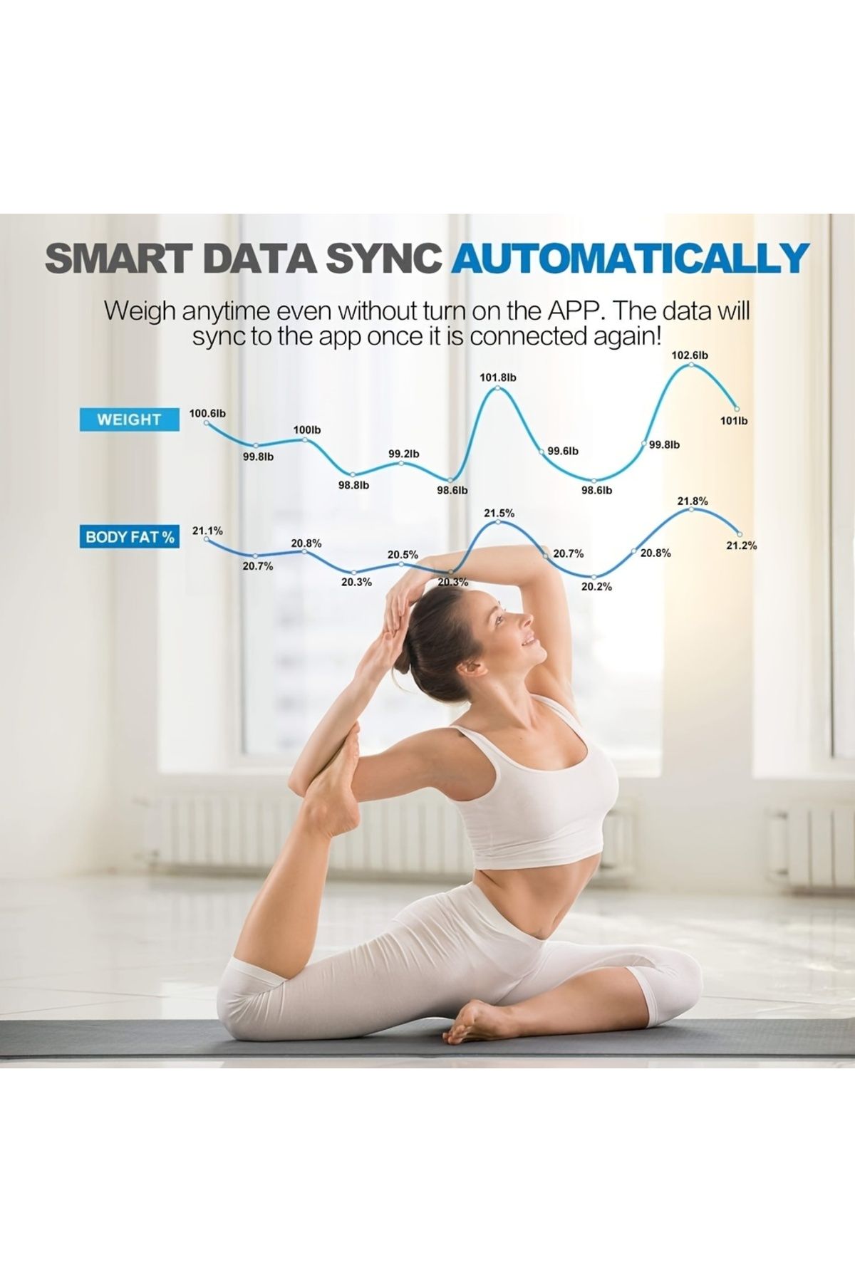 Choice-1pc Scales Smart Digital LED Scale, Fat Measurement Scale, Smartphone App Connection (Battery Mod... 7