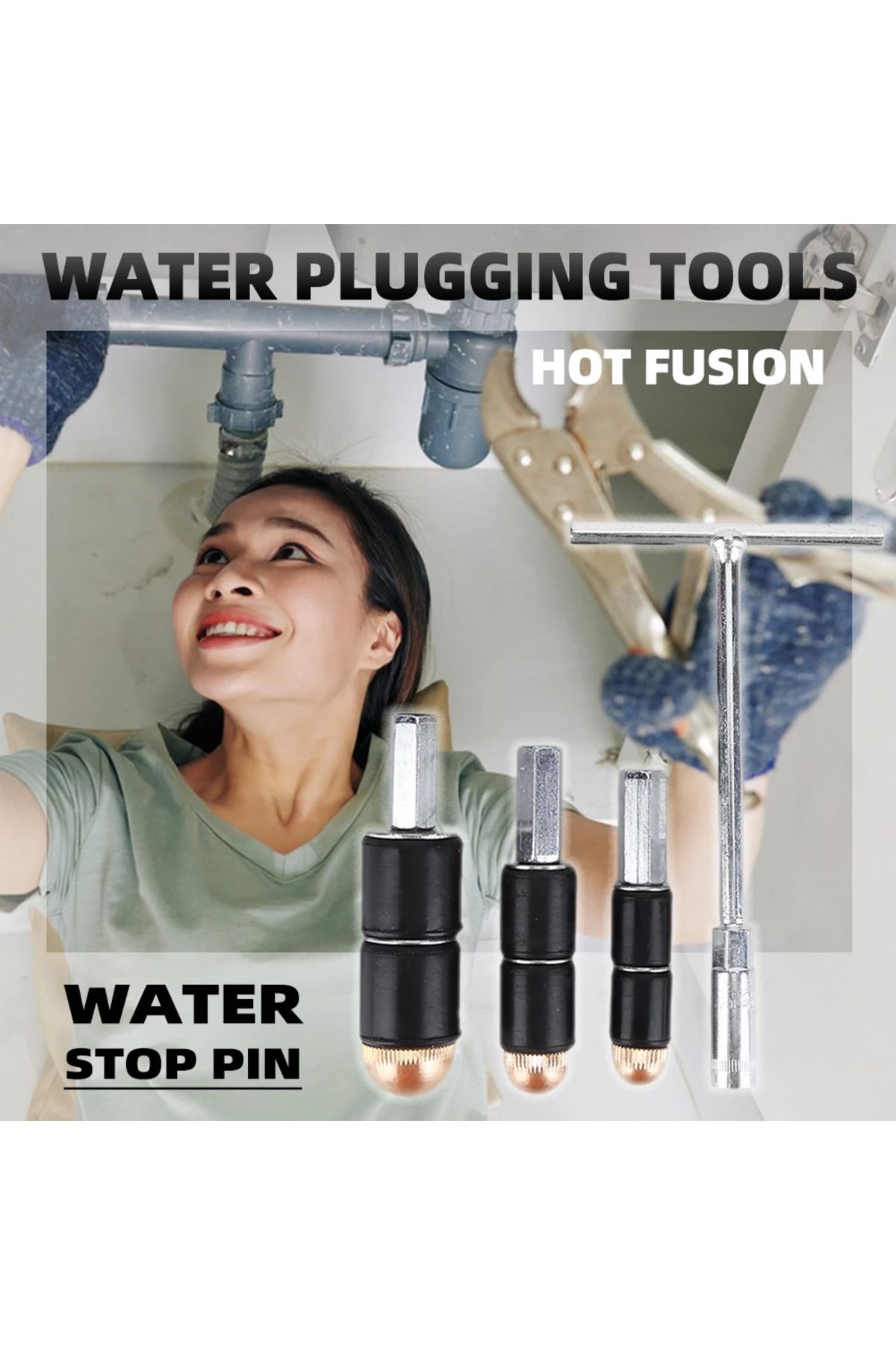 Choice-Hot-melt Water Stop Pin Kitchen Bathroom Repair Plumbing Tool Hot Melt Stopper Accessories Water ... 4