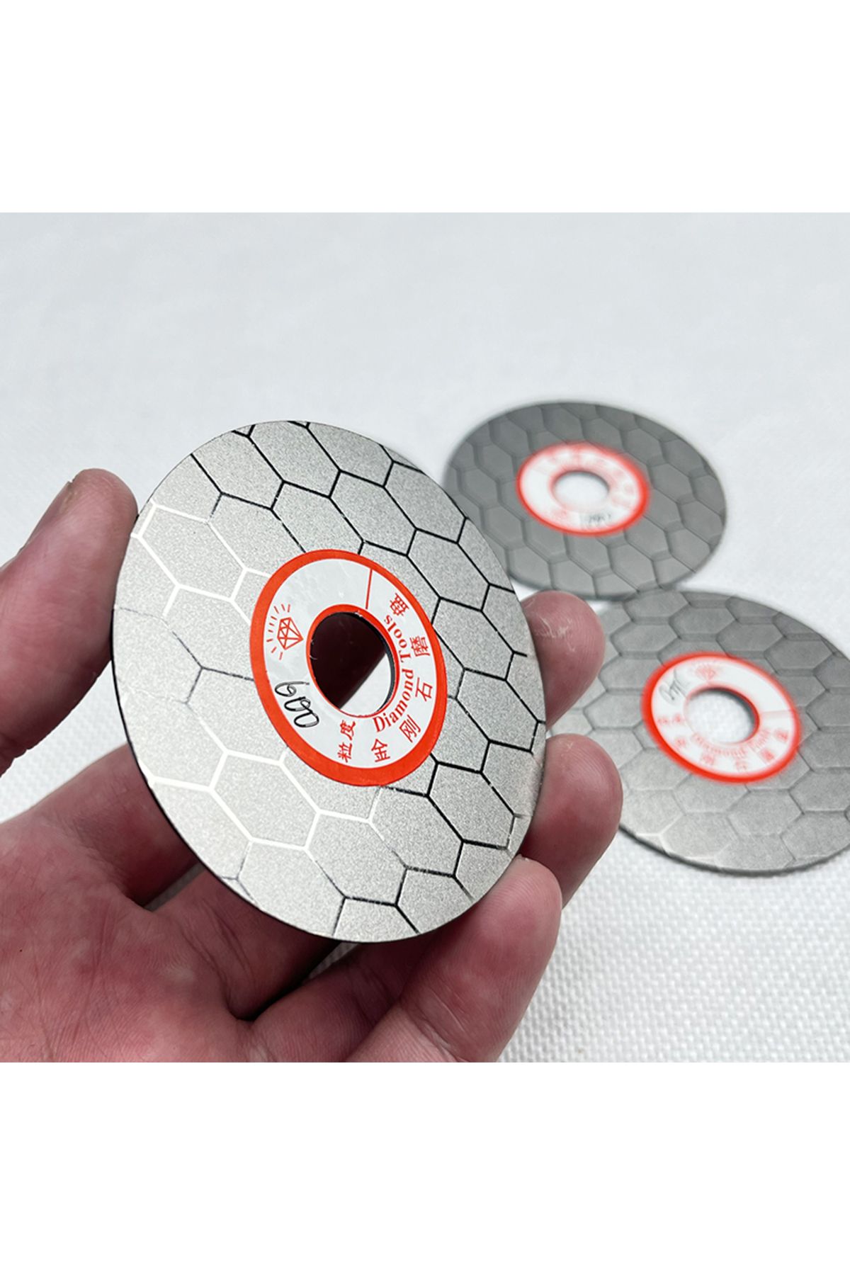 Choice-Diamond Coated Flat Lap Wheel Jewelry Grinding Polishing Disc Hole Diameter 12mm Outer Diameter 6... 2