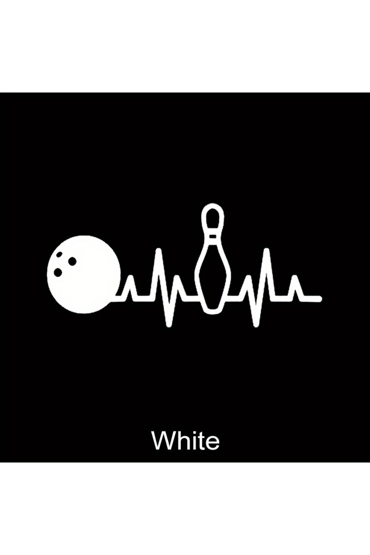 Choice-Bowling Heartbeat Reflective Car Stickers Auto Window Bumper Vinyl Decals Waterproof Decal Creati... 1