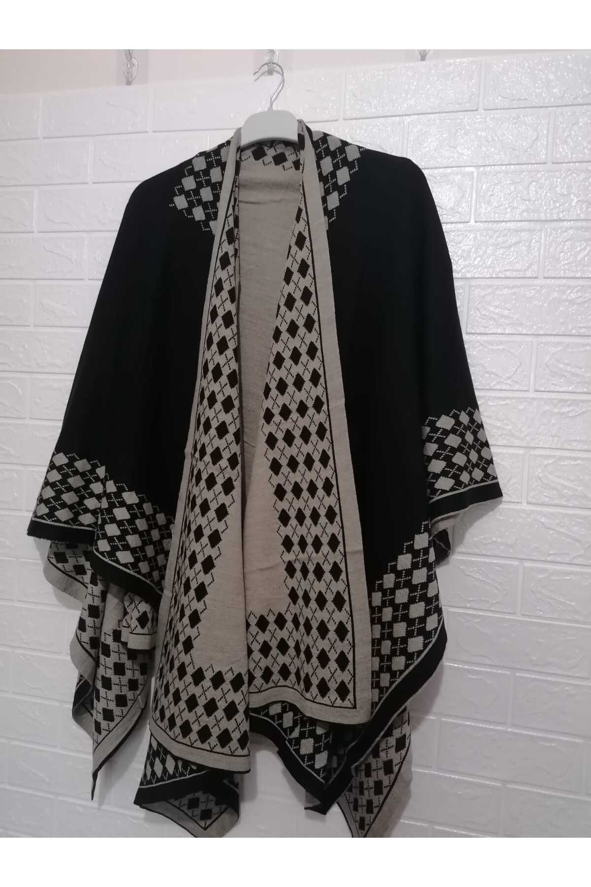 anne moda ankara-1. Poncho lung de calitate King Size 5