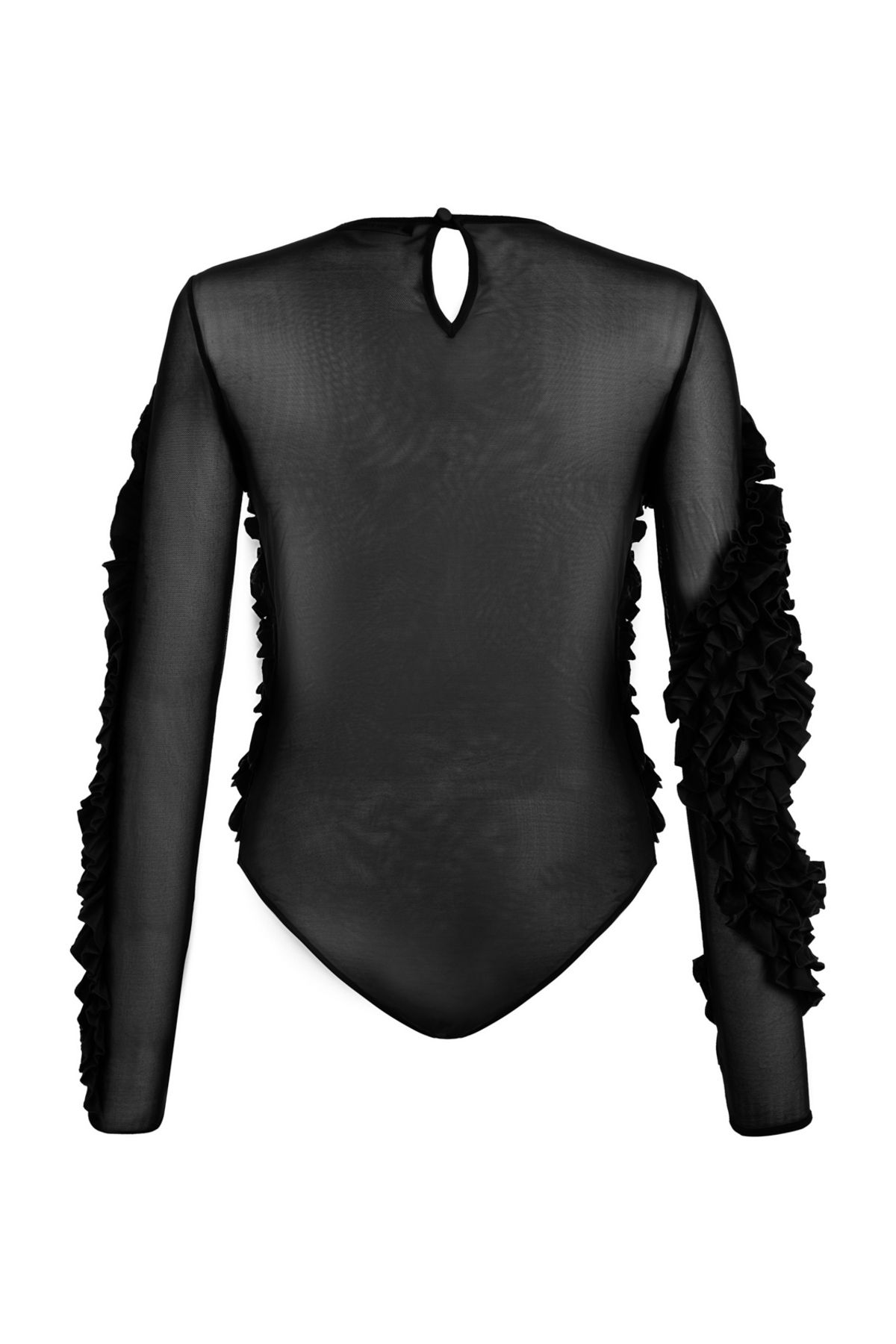 Nocturne-Ruffle Design Tulle Bodysuit 7