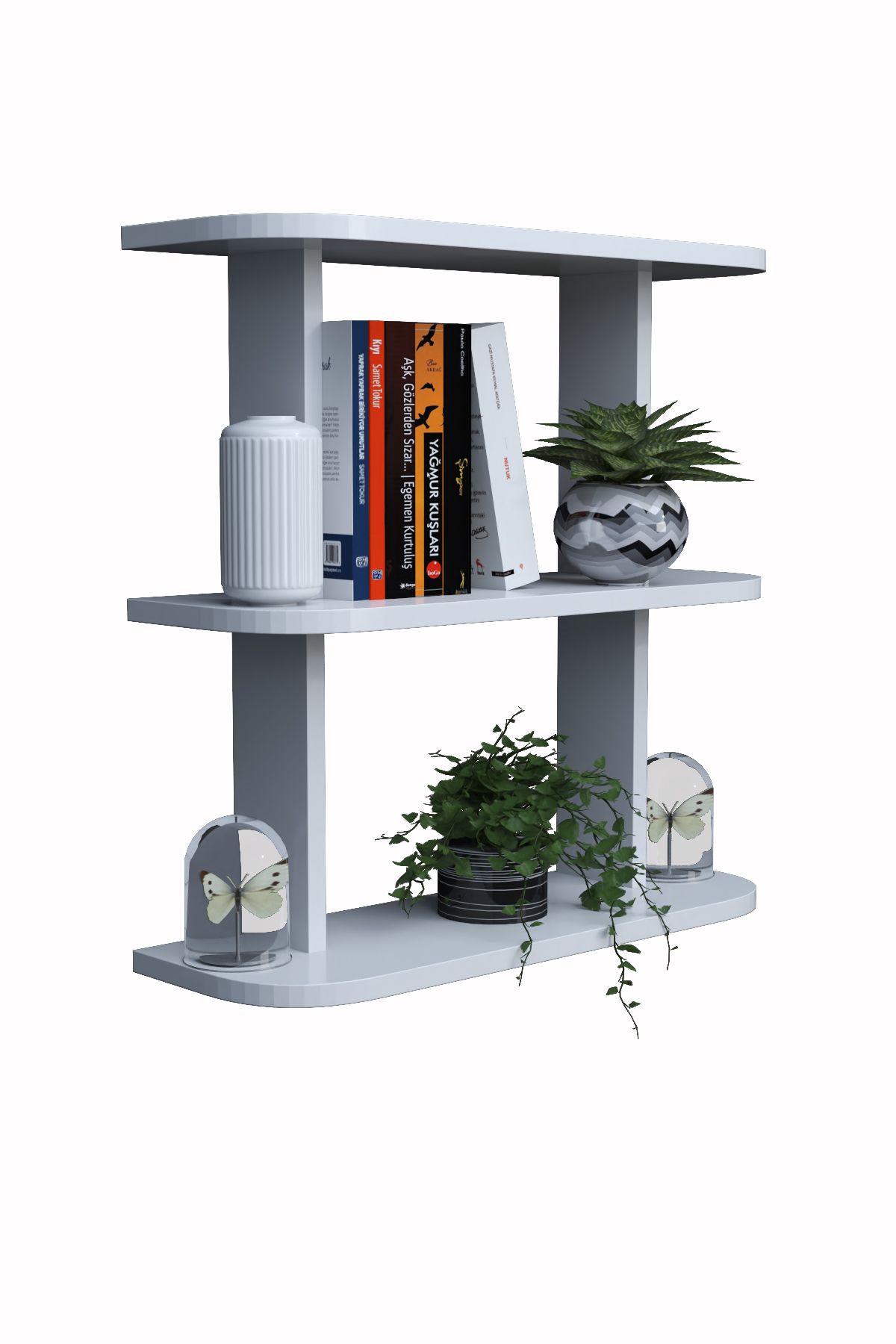 moka park avm-2-Shelf Wall Mounted Rectangular Multi-Purpose Wall Shelf 3