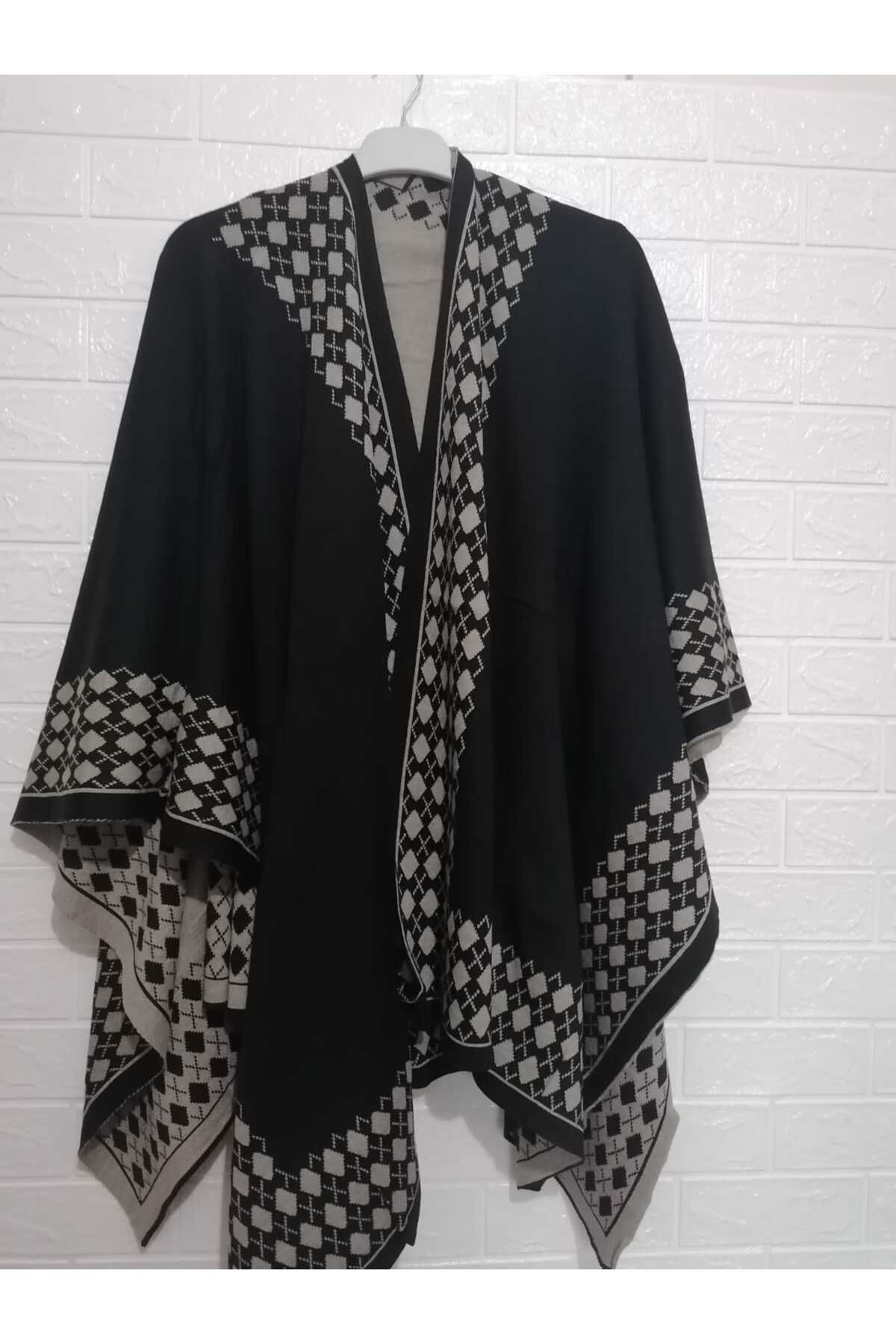 anne moda ankara-1. Poncho lung de calitate King Size 3