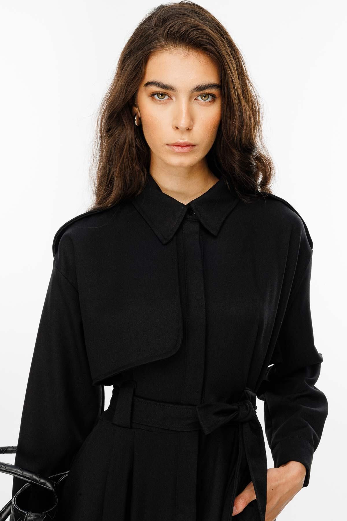 Hooopstore-Premium Trench Black Dress 4