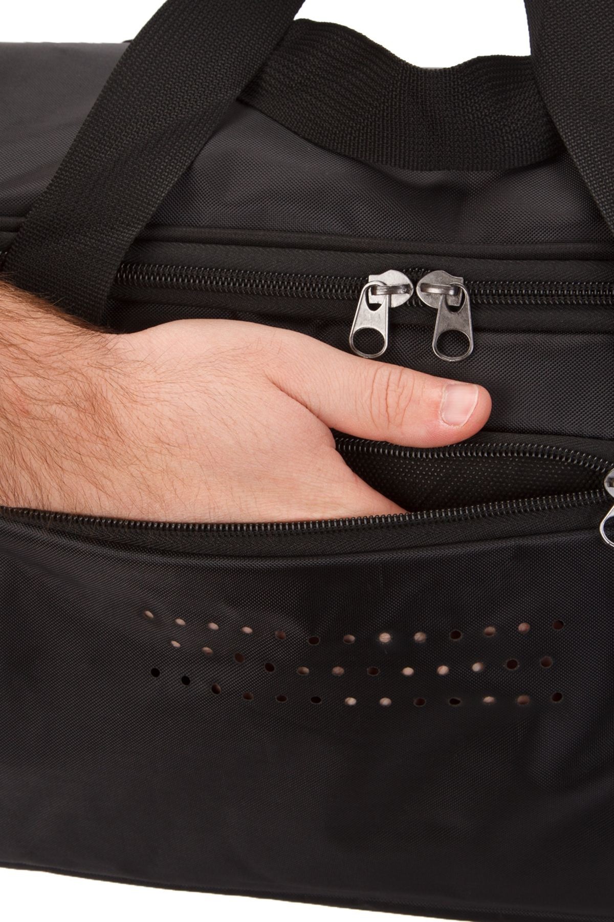 AVCA  Unisex Önü cepli Uzun Askılı Ayakkabı Bölmeli Geniş Hacimli Gym Fitness Spor Çantası Kabin Boy - Görsel 7