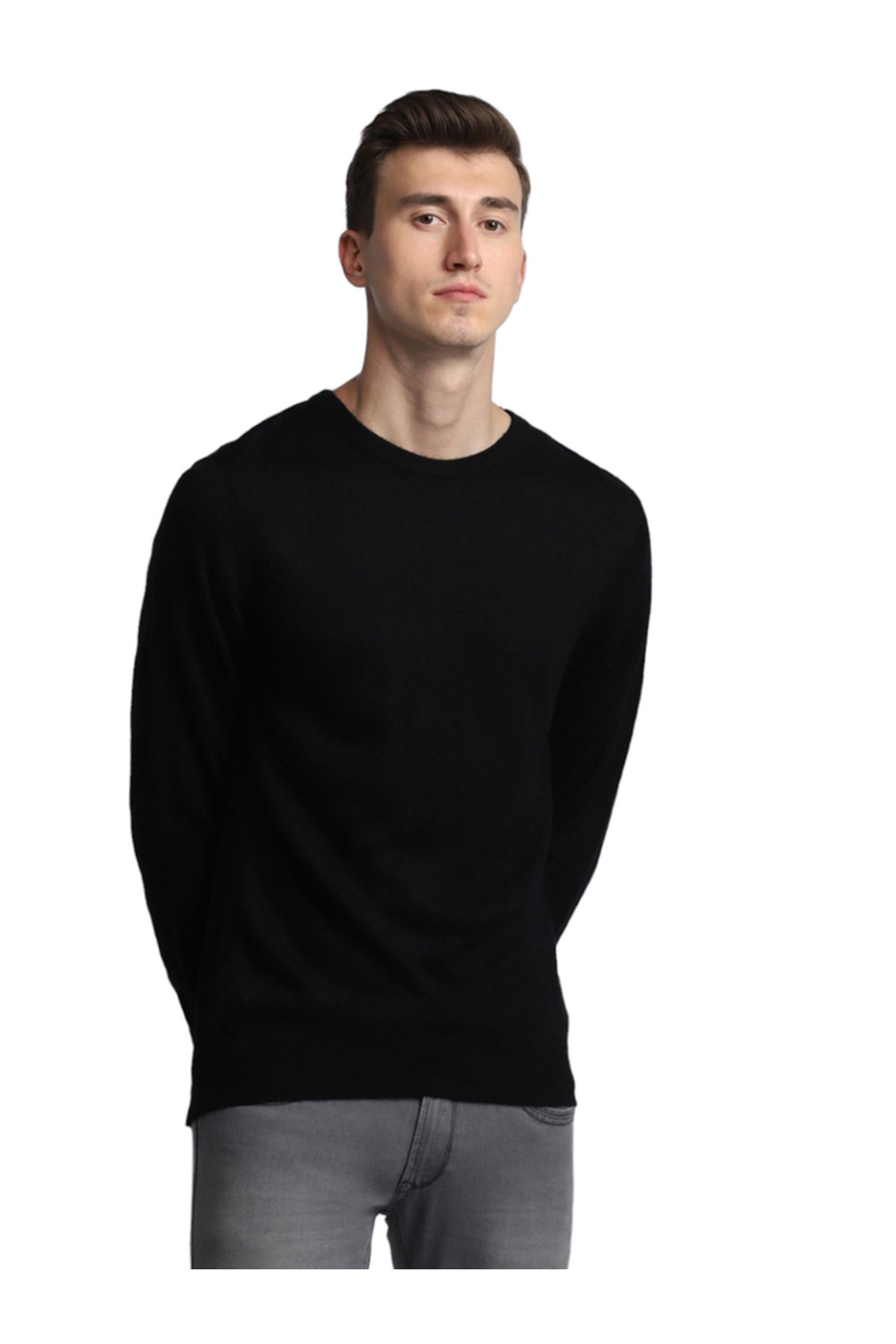 Dennis Lingo By Styli-Round Neck Slim Fit Sweater 2