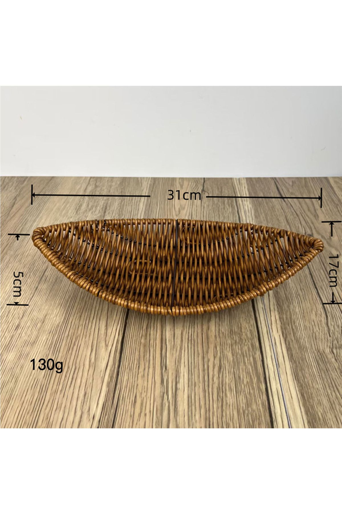 Choice-Leaf Shape Bread Display Fruit Dish Baskets Leaf Rattan Weaving Basket Serving Storage Bowls for ... 7