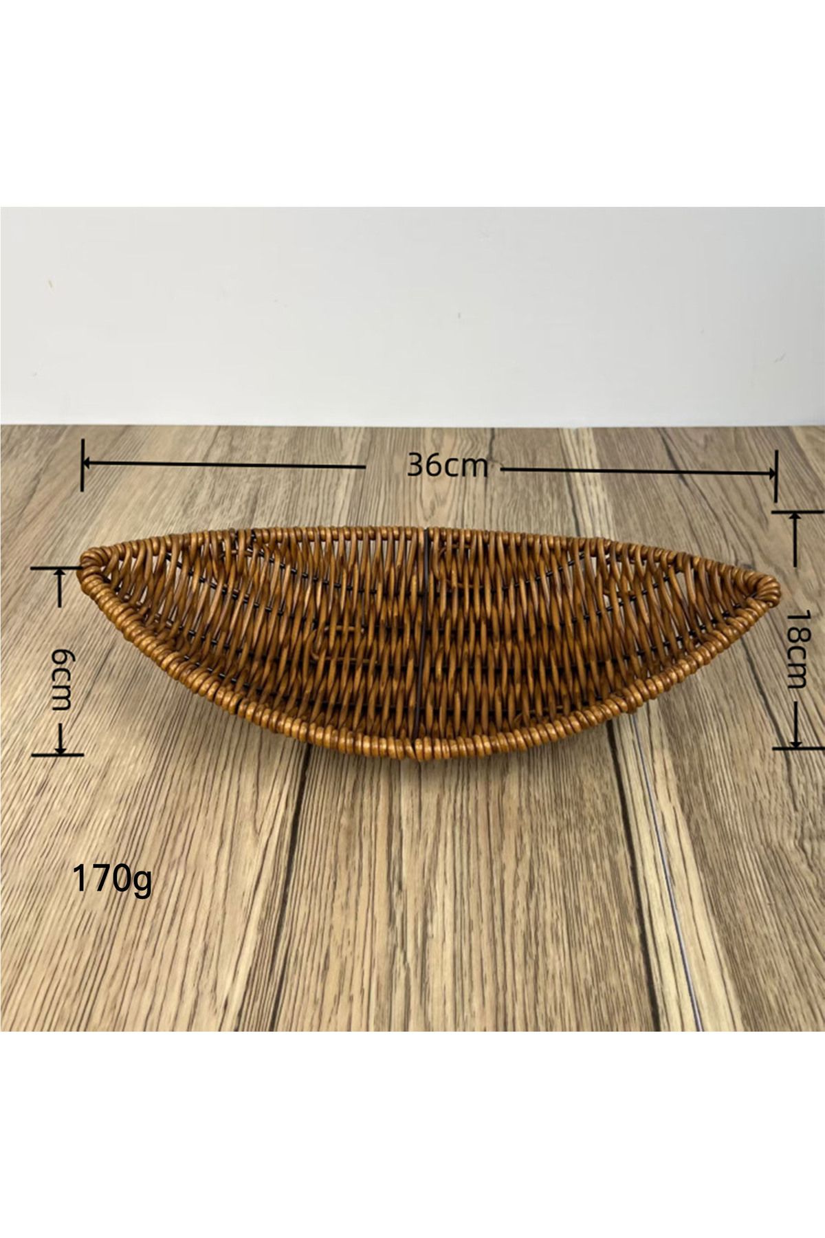 Choice-Leaf Shape Bread Display Fruit Dish Baskets Leaf Rattan Weaving Basket Serving Storage Bowls for ... 4