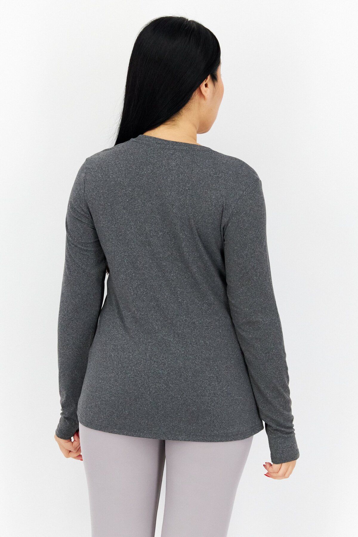 Fit Collective-Women Sportswear Fit Long Sleeve Training Top, Charcoal 4