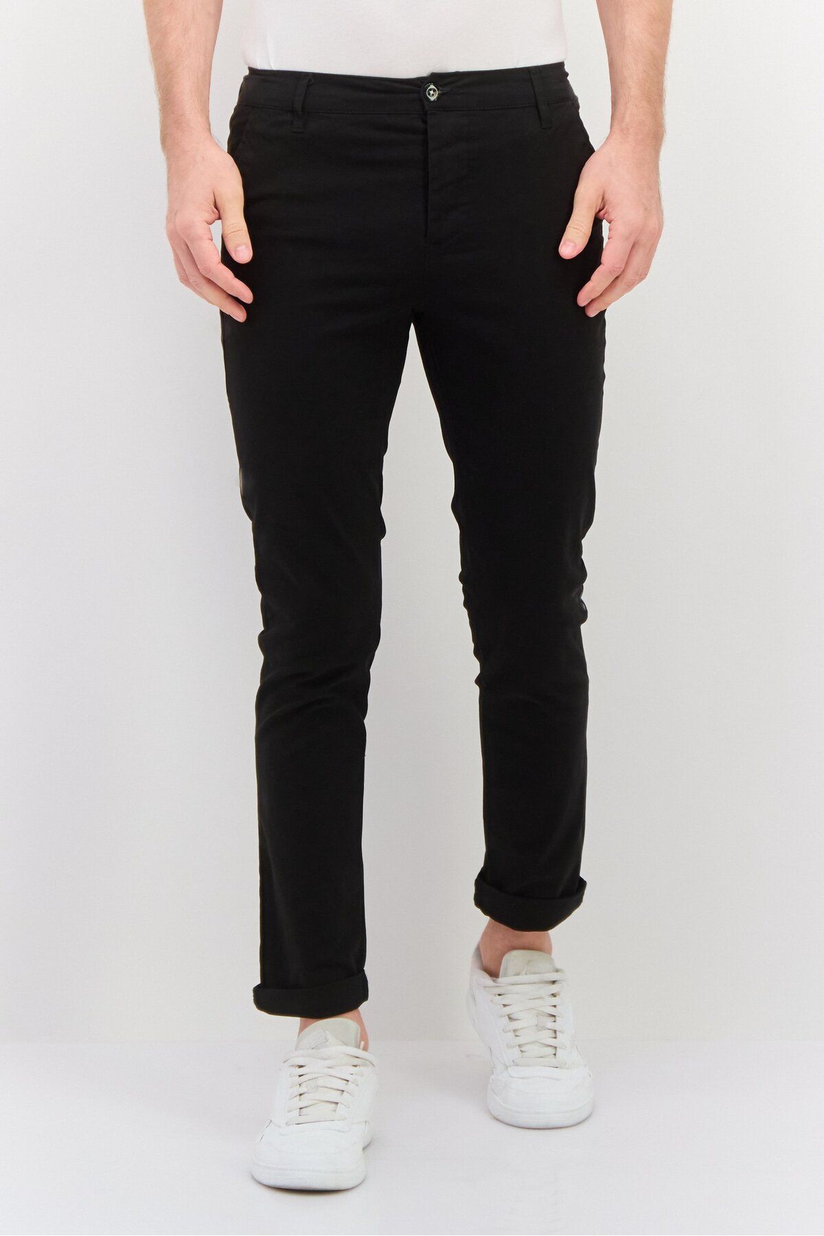 Asos Design-Men 2 Pack Skinny Fit Solid Chino Pants, Black 5