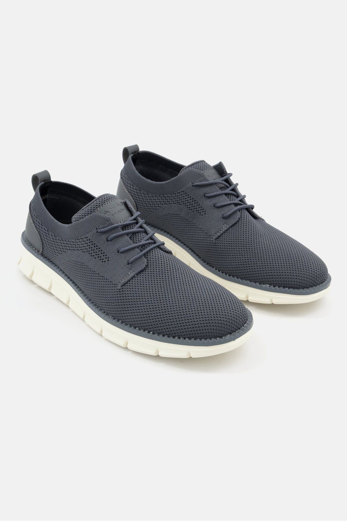 Tahari-Men Textured Lace Up Shoes, Grey 1