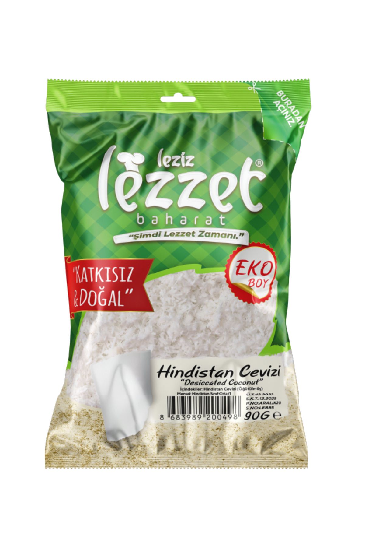 Leziz Lezzet Hindistan Cevizi 90 G