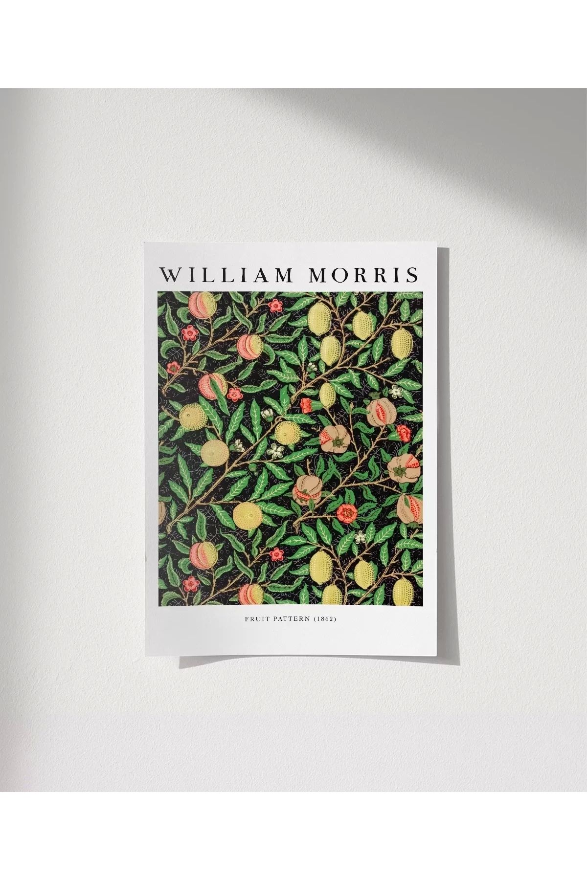VOGLOO Çerçevesiz Poster William Morris Meyve Deseni No 1
