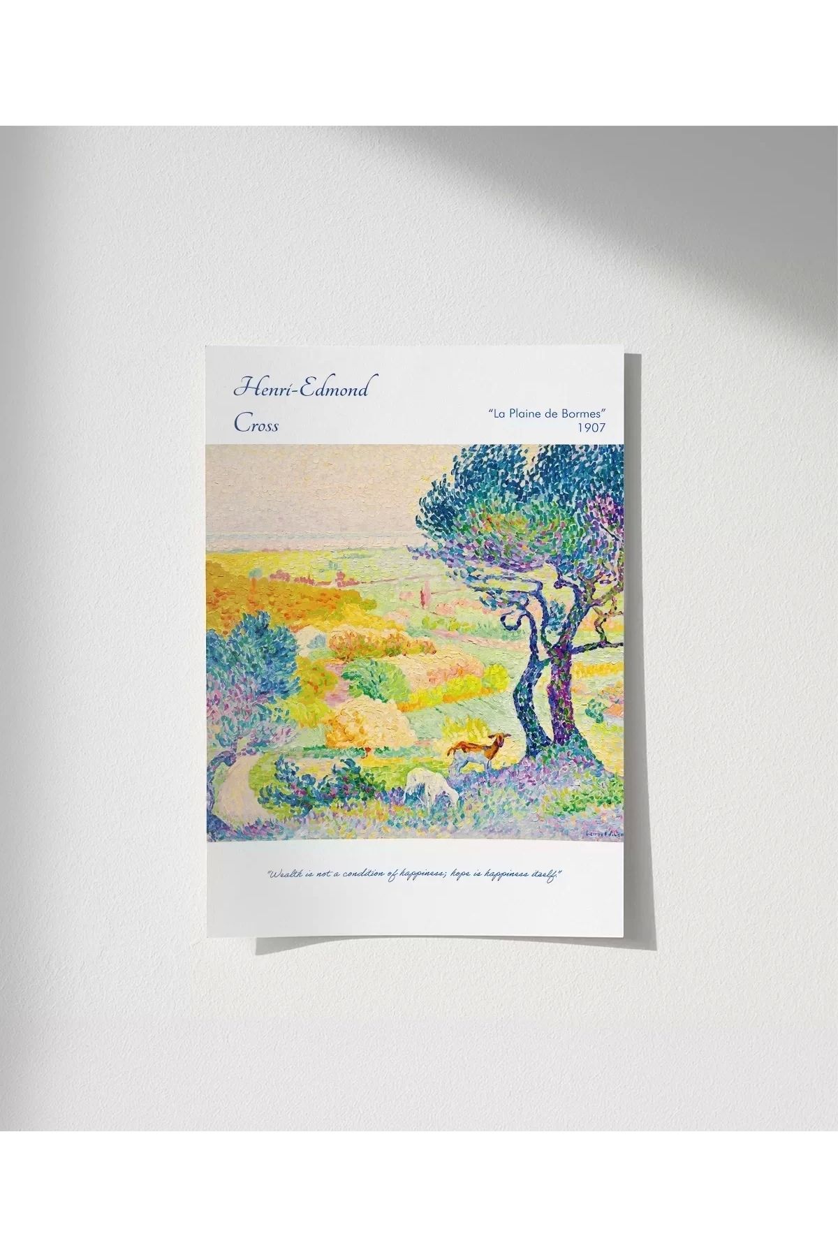 VOGLOO Çerçevesiz Poster Henri-Edmond Cross Bormes Ovası