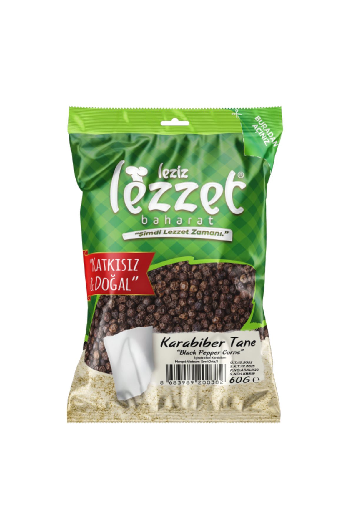 Leziz Lezzet Karabiber Tane 60 G