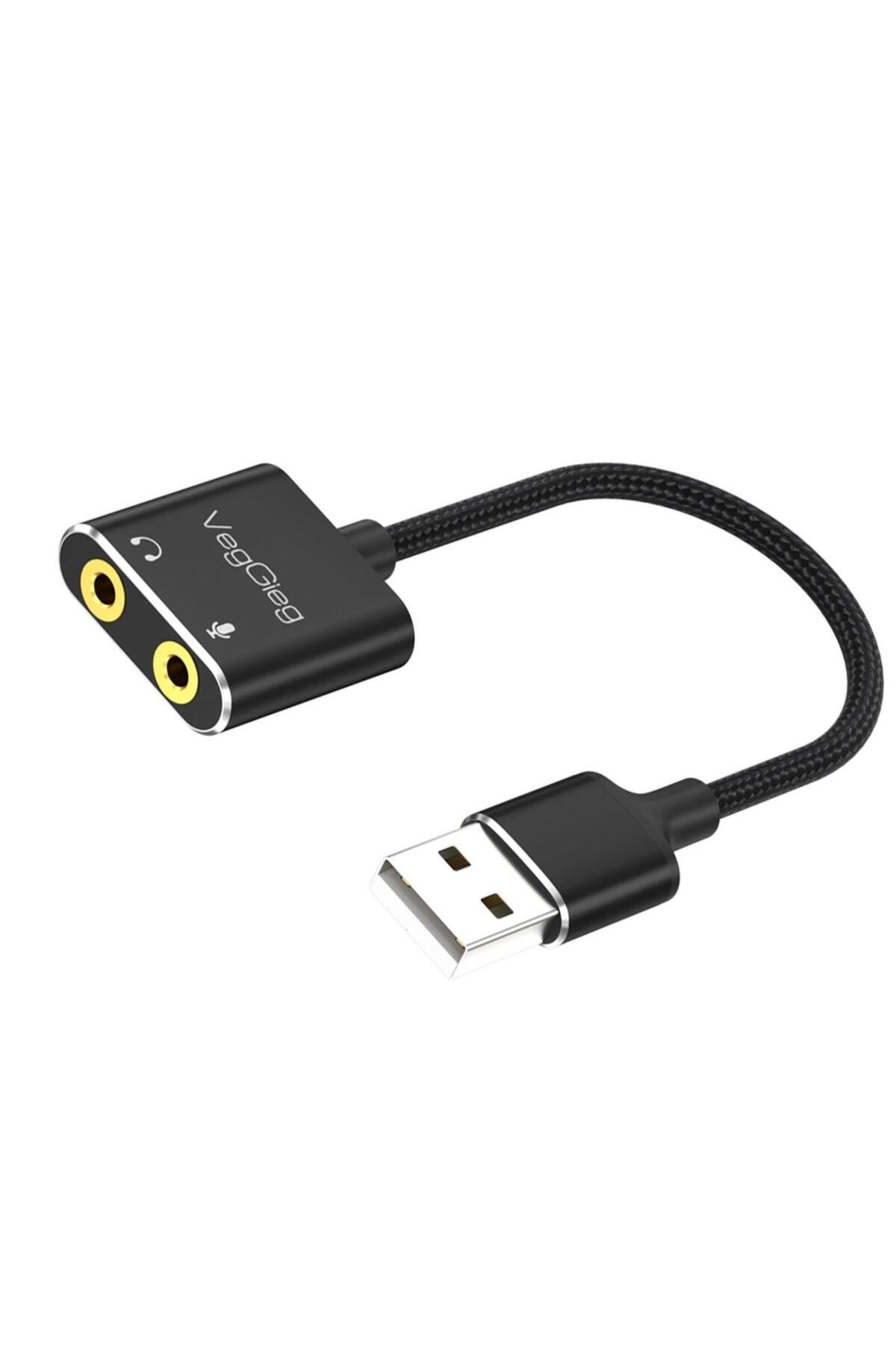 Genel Markalar Usb Ses Kartı 3.5mm Kulaklık Ve Mikrofon Girişli