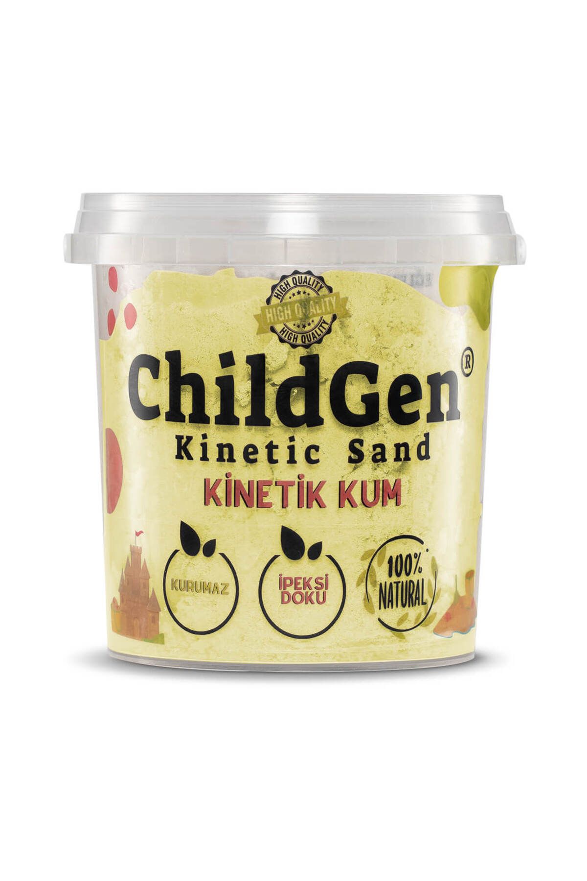 ChildGen Doğal Kinetik Kum 500gr - Sarı