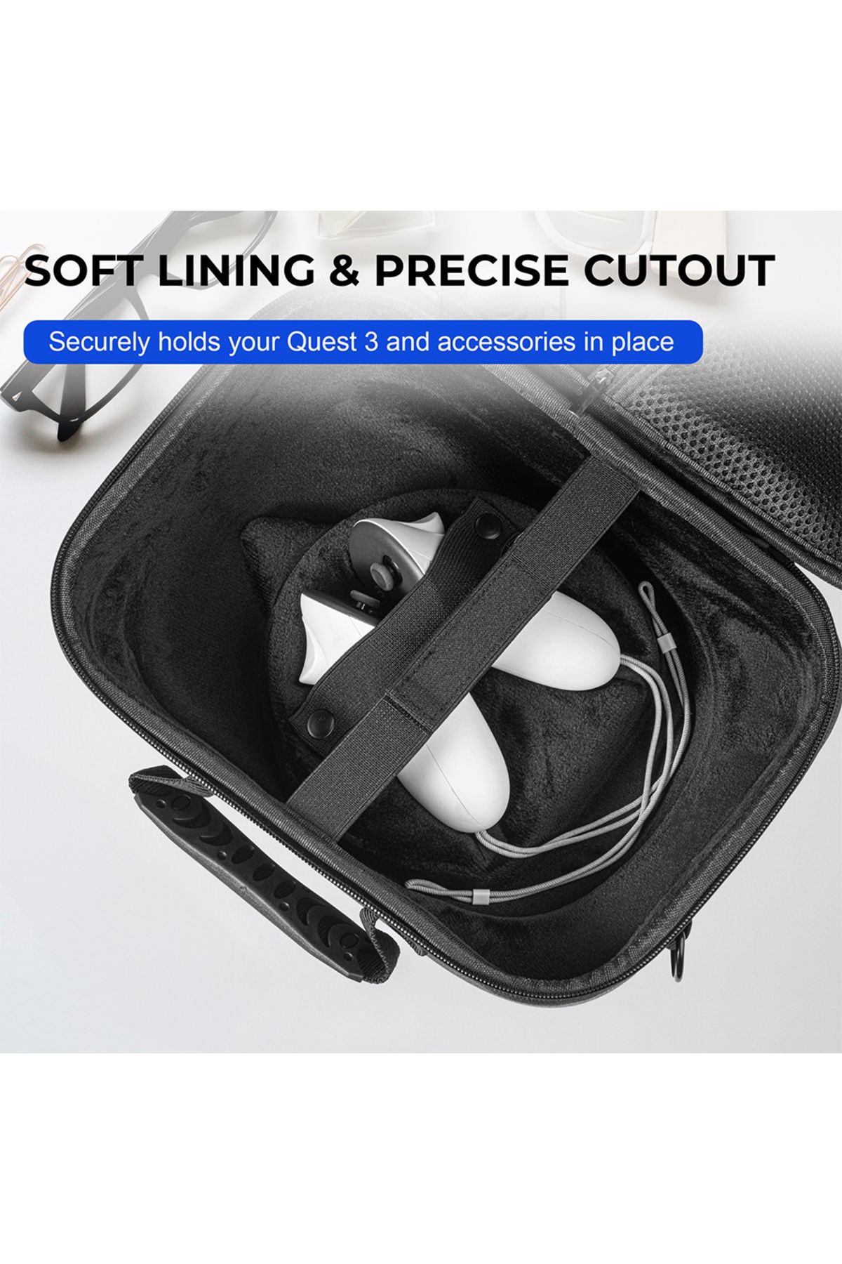 APWIKOGER-Carrying Case for Meta Quest 3 for BOBOVR M3 PRO Elite Strap Hard Shell Case Travel Case for Trav... 4