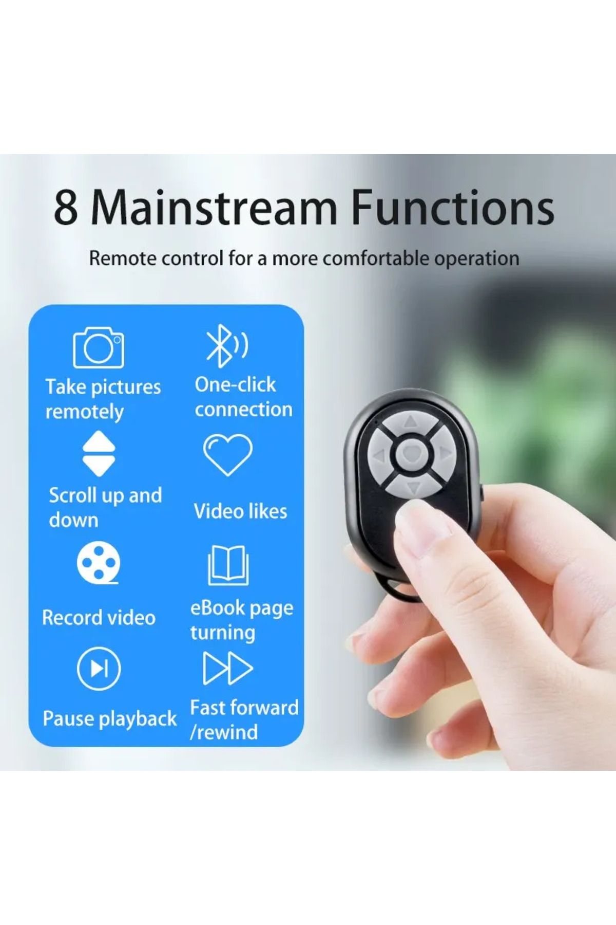 EOENKK-Universal Bluetooth compatible Remote for iPhone Xiaomi Android Phone Control Selfie Stick... 4