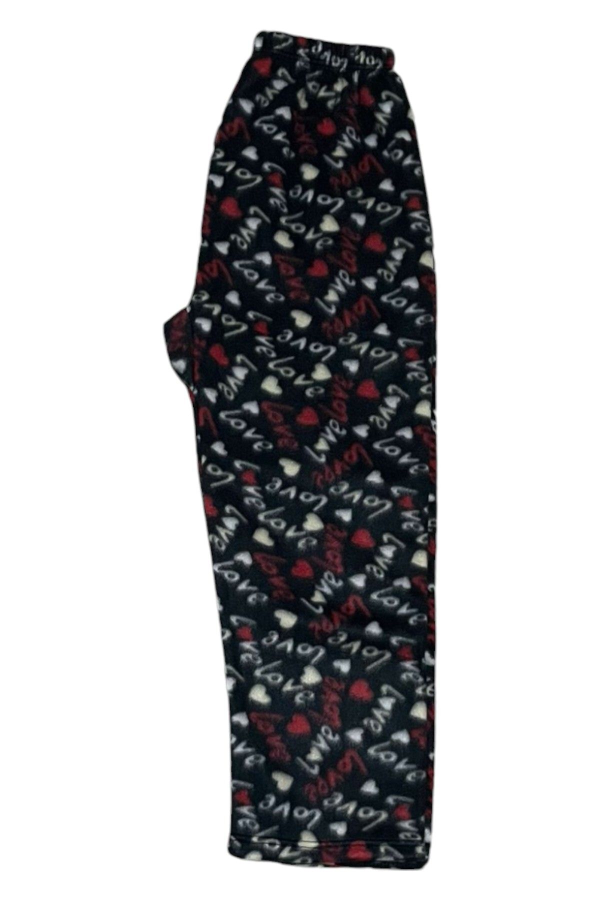 SİERNA Kadın Polar Pijama Altı Beli Lastikli Kışlık srn-004170