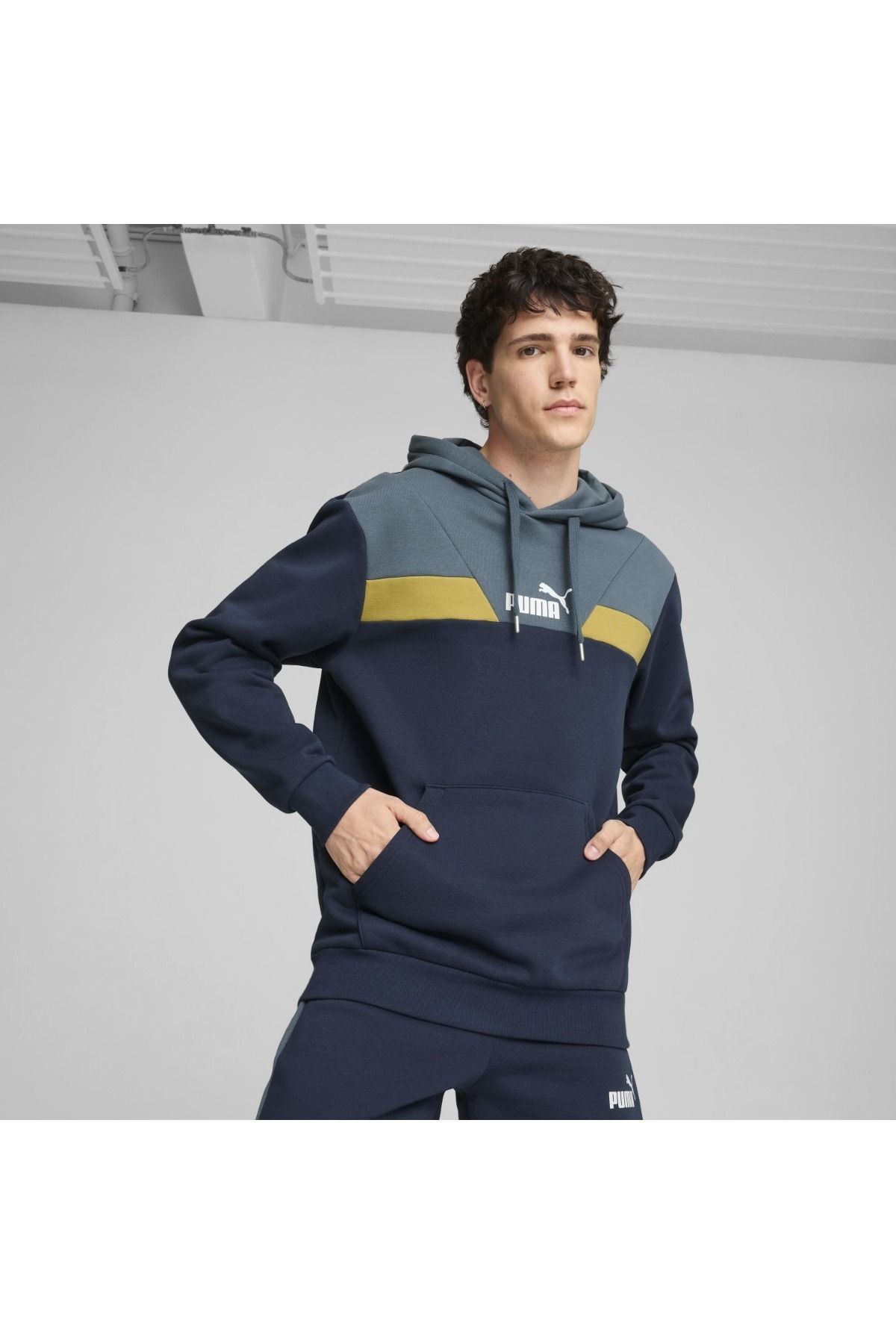 Puma-Power Colorblock Men's Hooded Sweatshirt 1