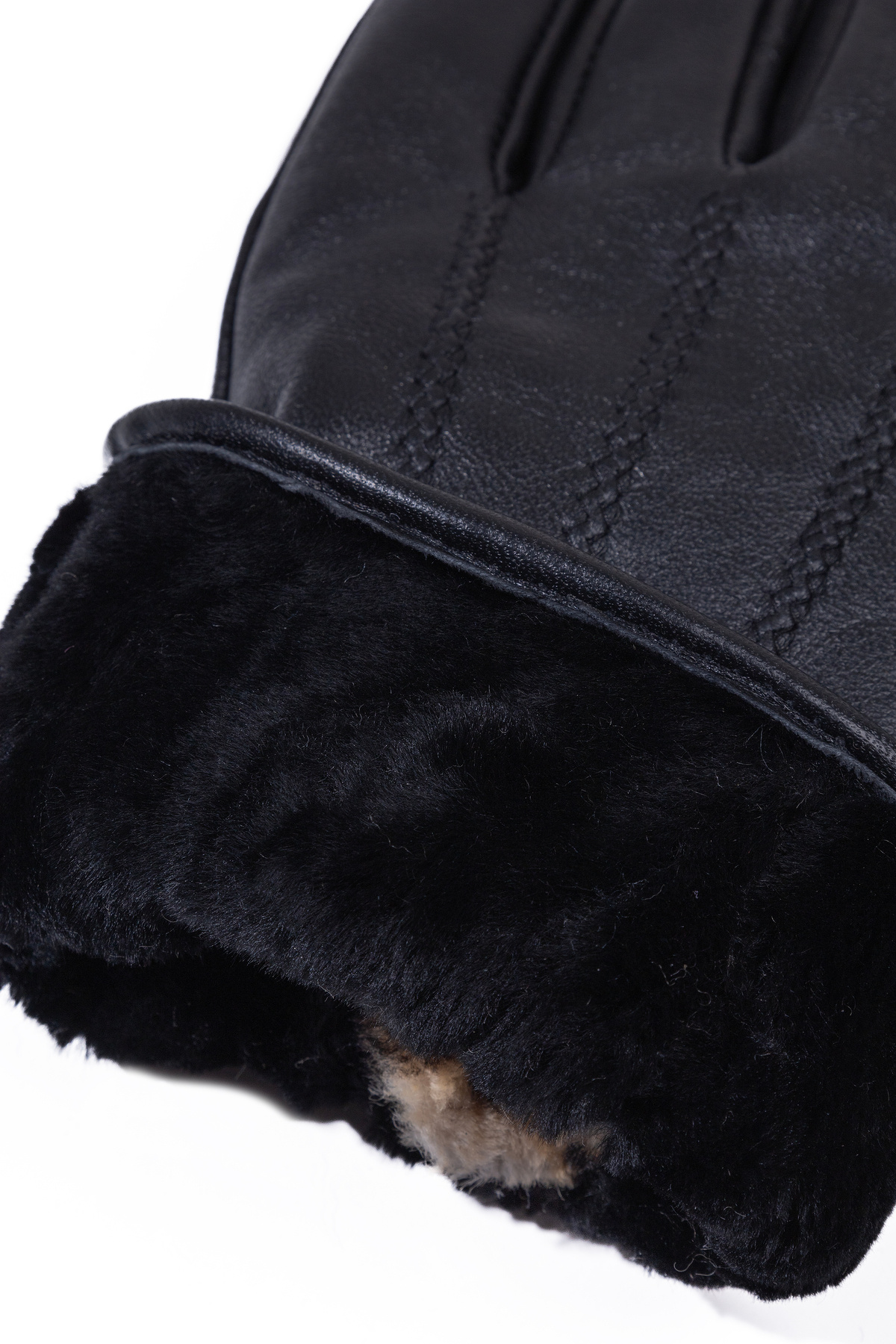 fubileather Hakiki Kuzu Derisi İçi Kürklü Eldiven görsel 2