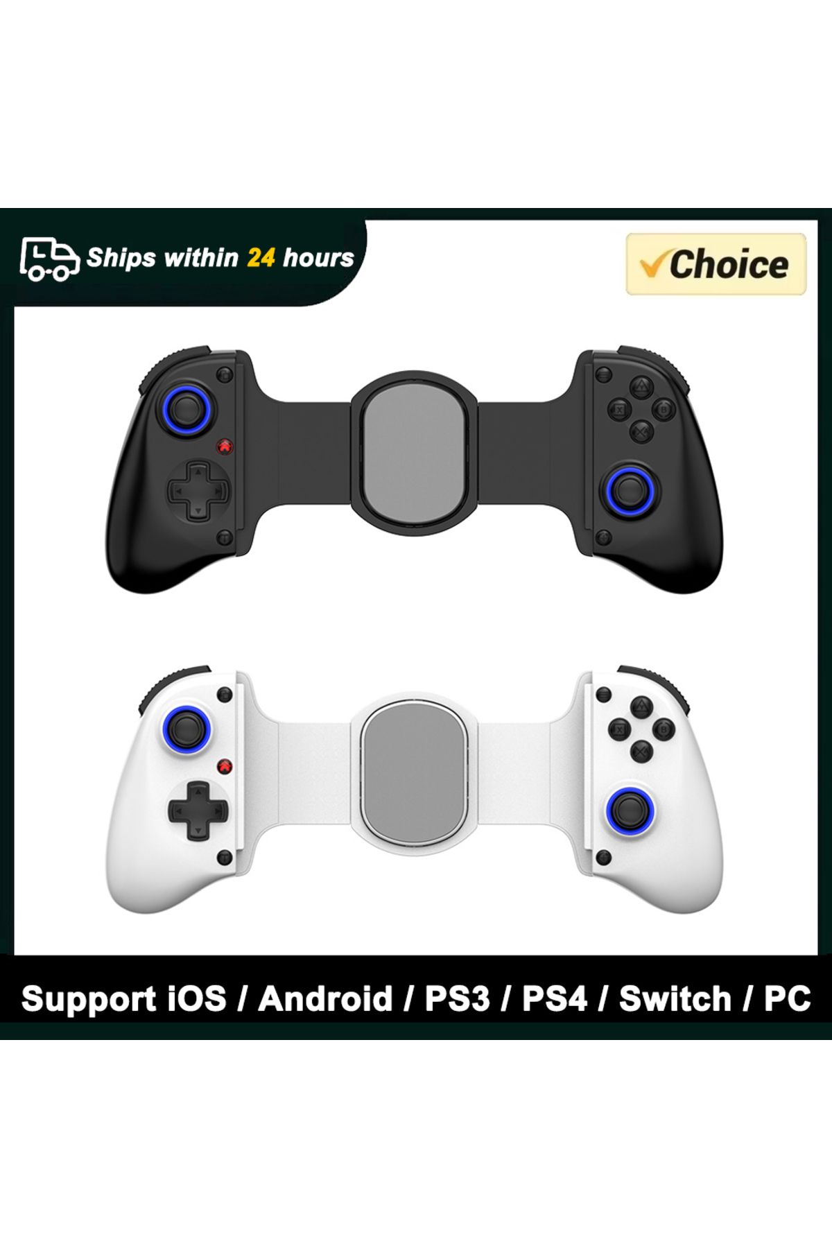 Choice-BSP-D11 Stretching Wireless Game Controller For SWITCH/Android/Apple IOS Tablet For PS3/PS4/XBOX ... 2