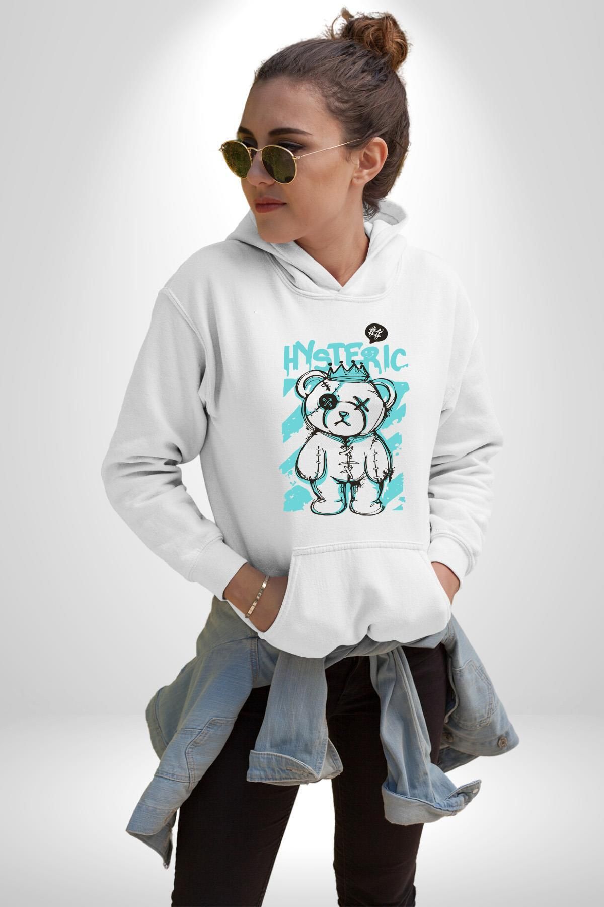 Angemiel-White Hooded Histeric Women's and Men's Sweatshirt Hoodie 5