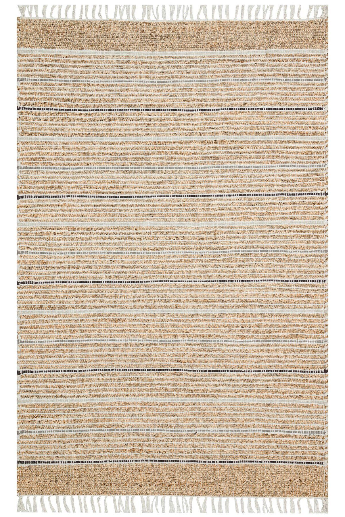 Eko Halı Juno Jüt Ech 05 Natural Multy Jüt Ile Üretilen El Dokuma Sisal Kilim.