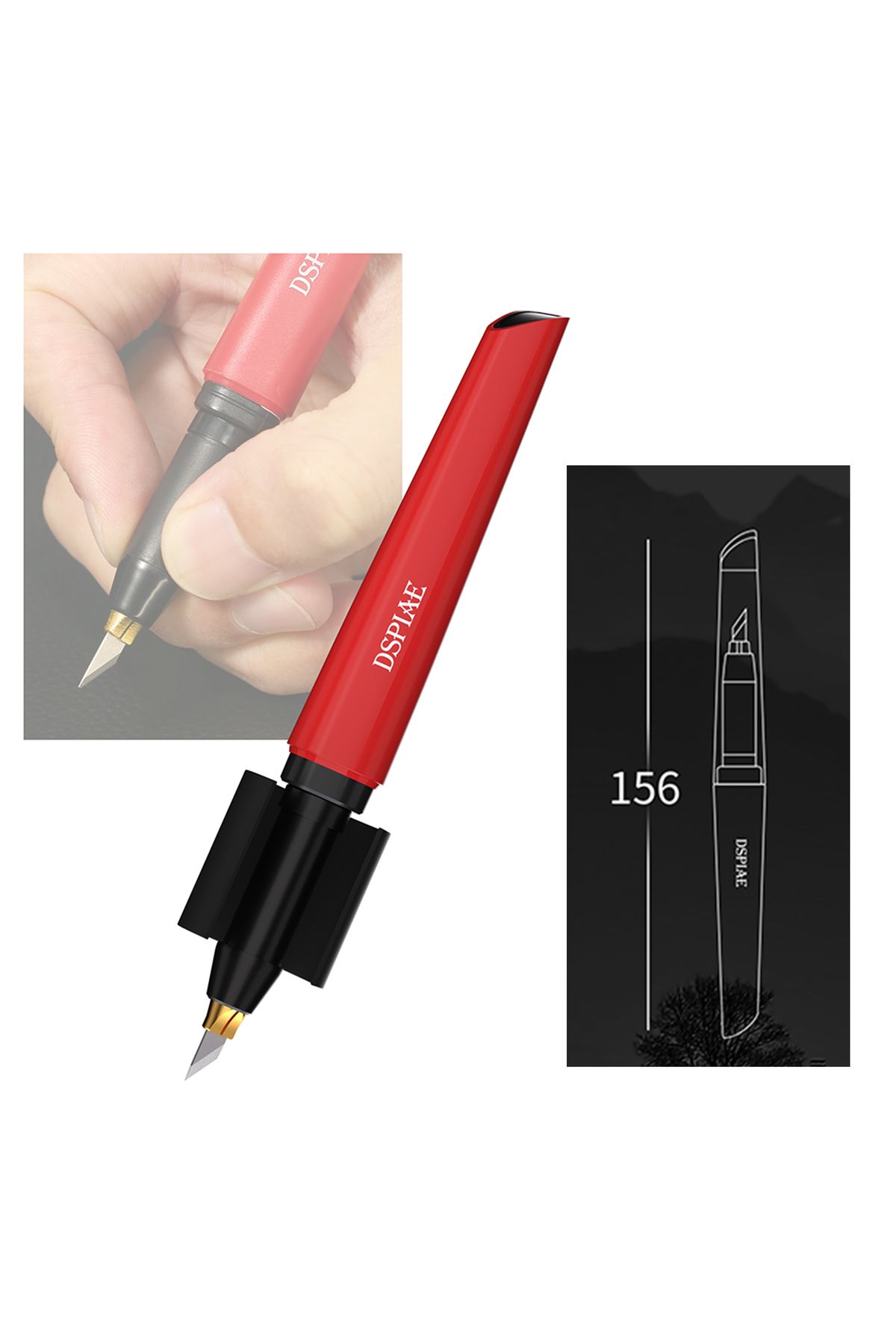 DSPIAE-PT-DK Model Hobby Knife with 20 Pcs Blades Cutting Tool Set Plastic Model Building Tools f... 6