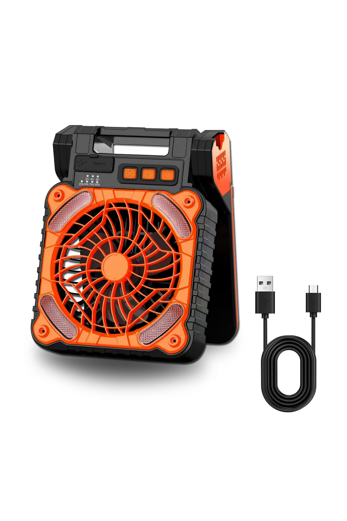 Choice-Portable Solar Fan Rechargeable Solar Powered Camping Fan 4 Speed 4 Timers and Quiet with LED Lan... 7