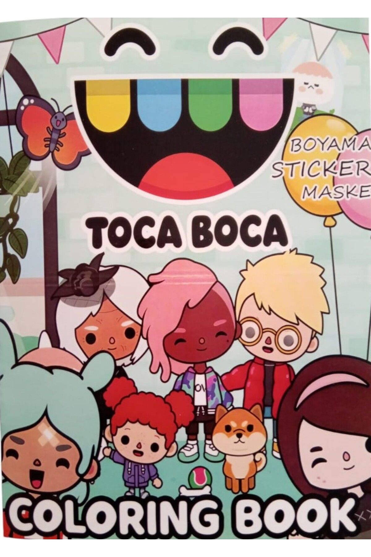 booddie Toca Boca Boyama Kitabı Stickerli Arka Kapak Kesilerek Maskeli Boyanacak Sayfa Sayısı 16